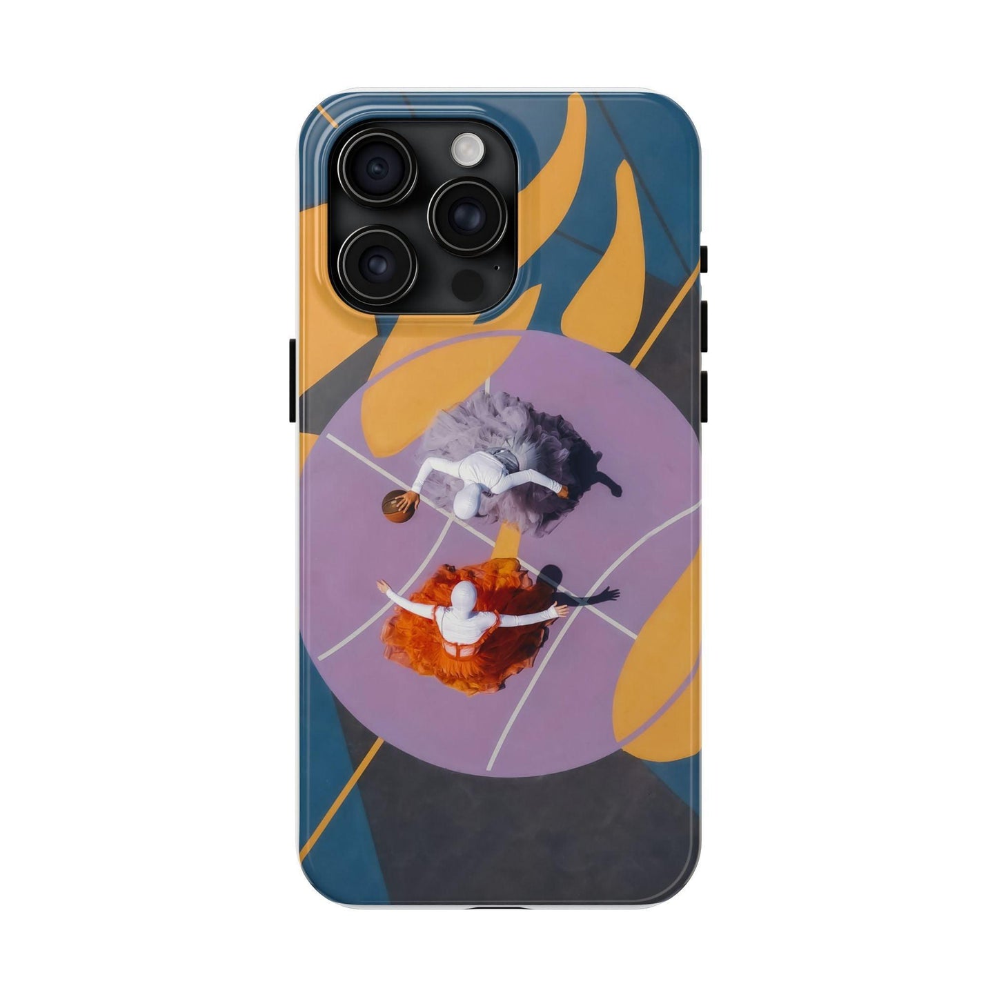Two Womens Play basket ball Tough Phone Cases
