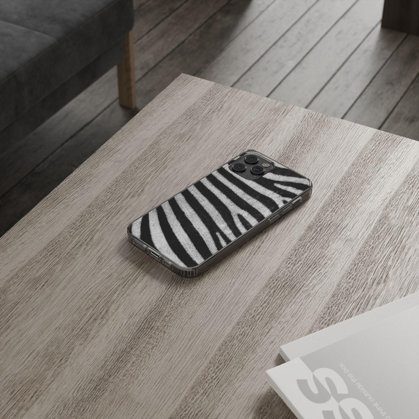 Clear Cases Black and White Zebra Stripes