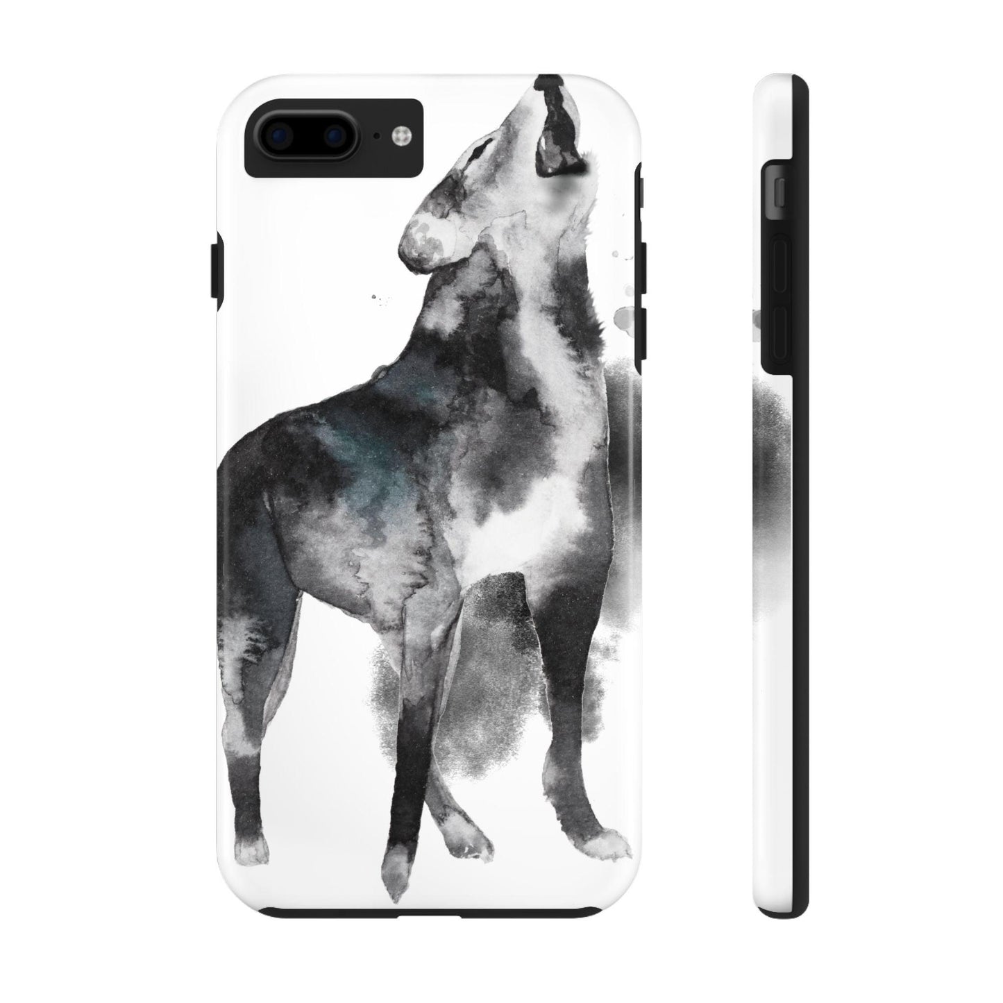 Black and White Dog Printed Tough Phone Cases