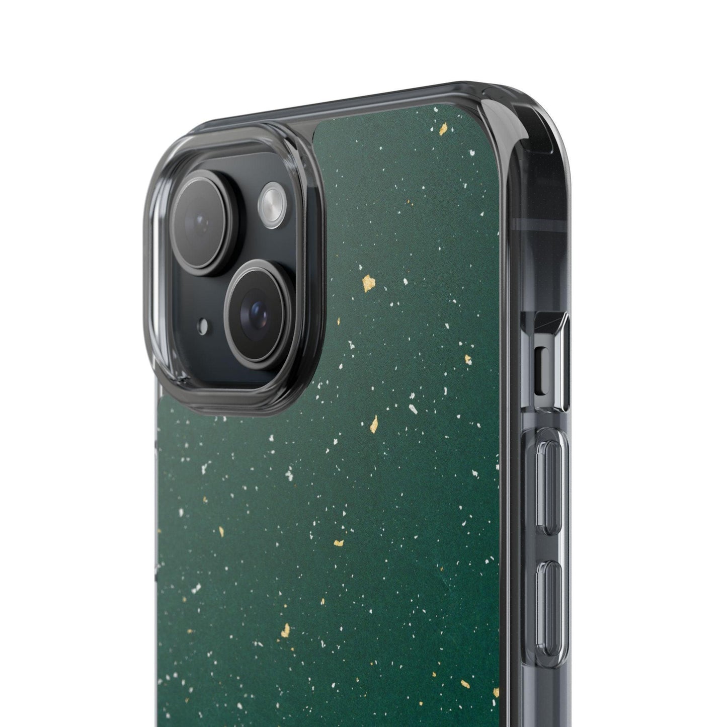 Clear Cases Green with Glitter