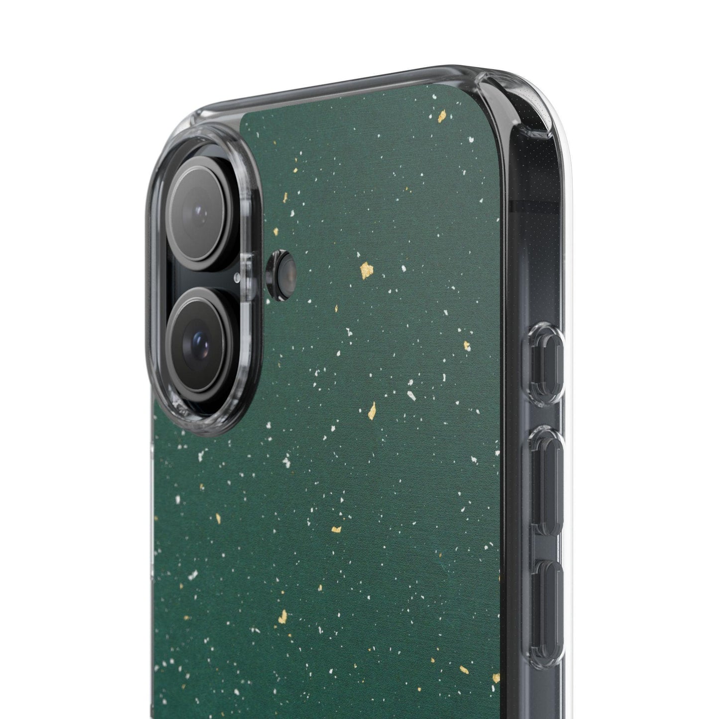 Clear Cases Green with Glitter