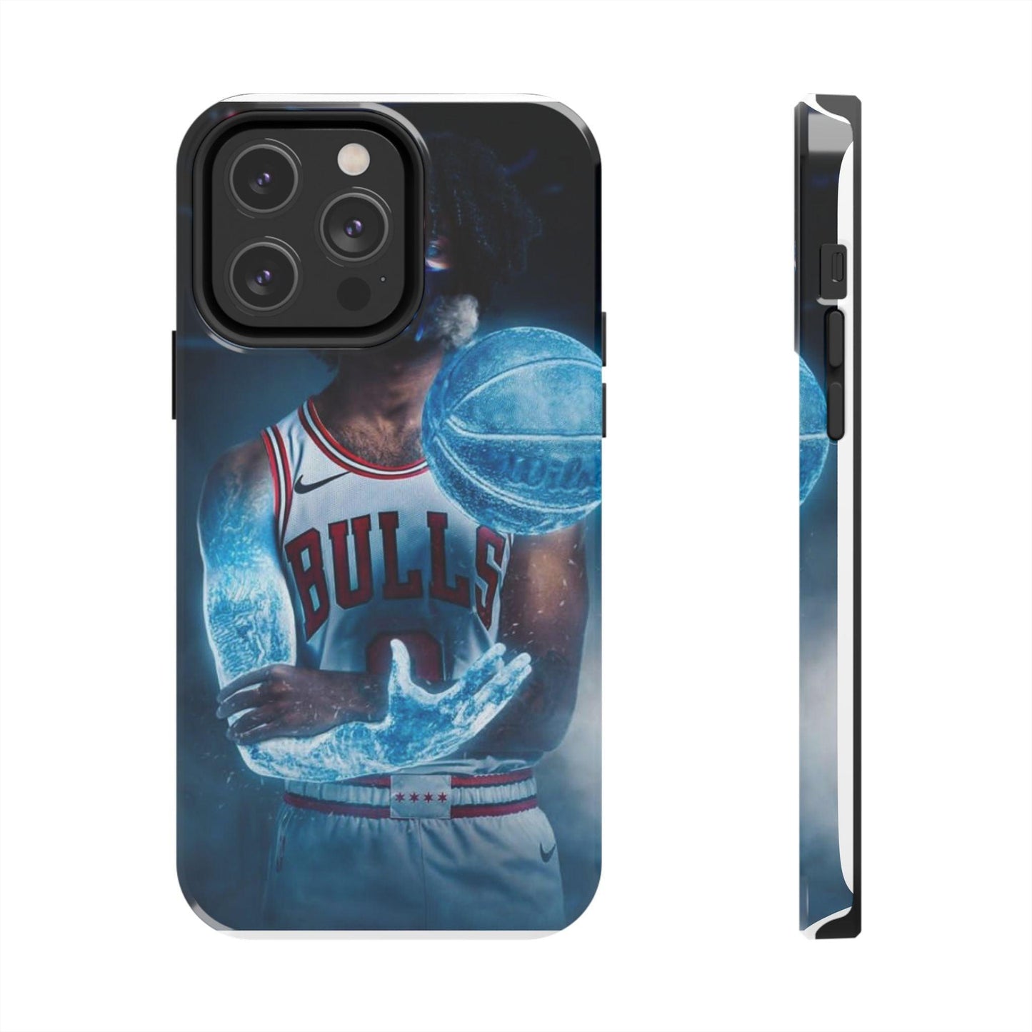 Coby White Chicago Bulls NBA Basketball Printed Tough Phone Case for iPhone & Samsung Galaxy - Dynamic Player Action Design