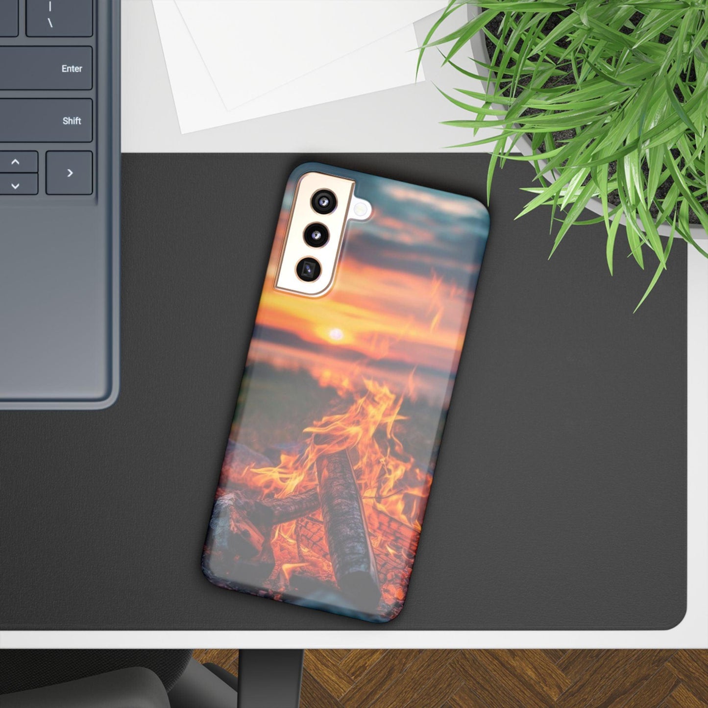 Woodland Fire Phone Case – Warmth of Nature’s Blaze on Your Device