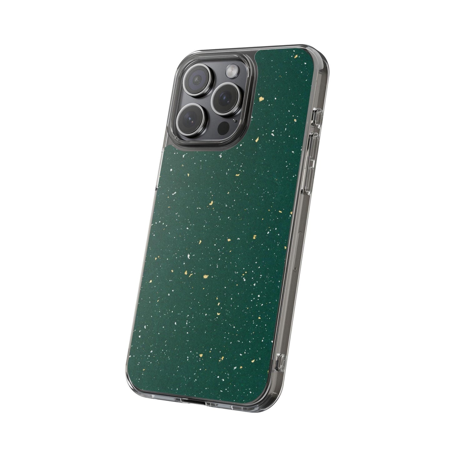 Clear Cases Green with Glitter