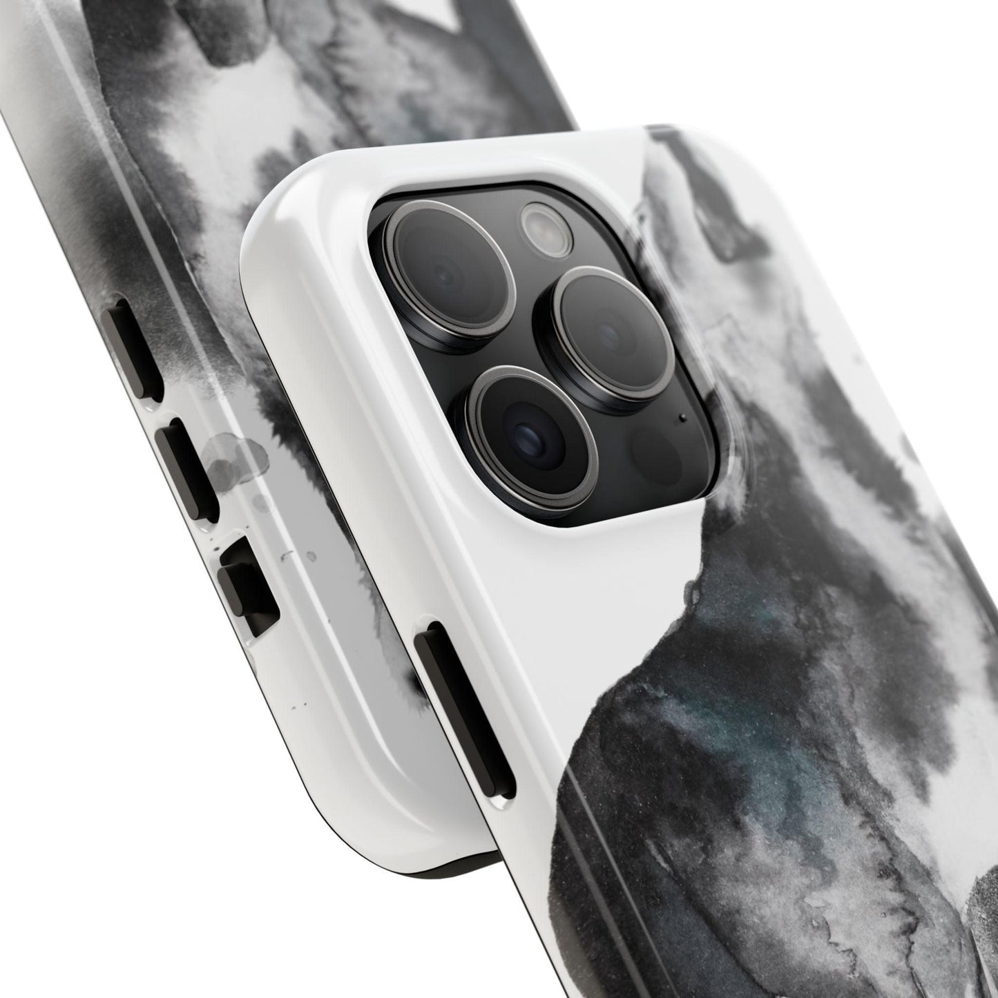 Black and White Dog Printed Tough Phone Cases