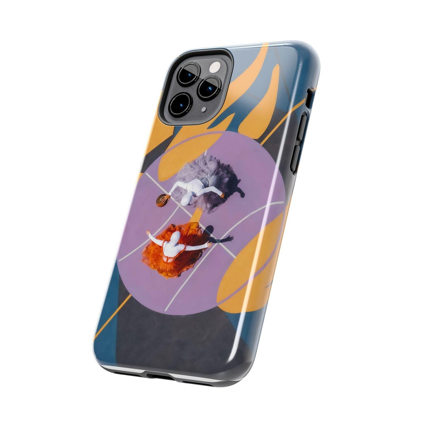 Two Womens Play basket ball Tough Phone Cases