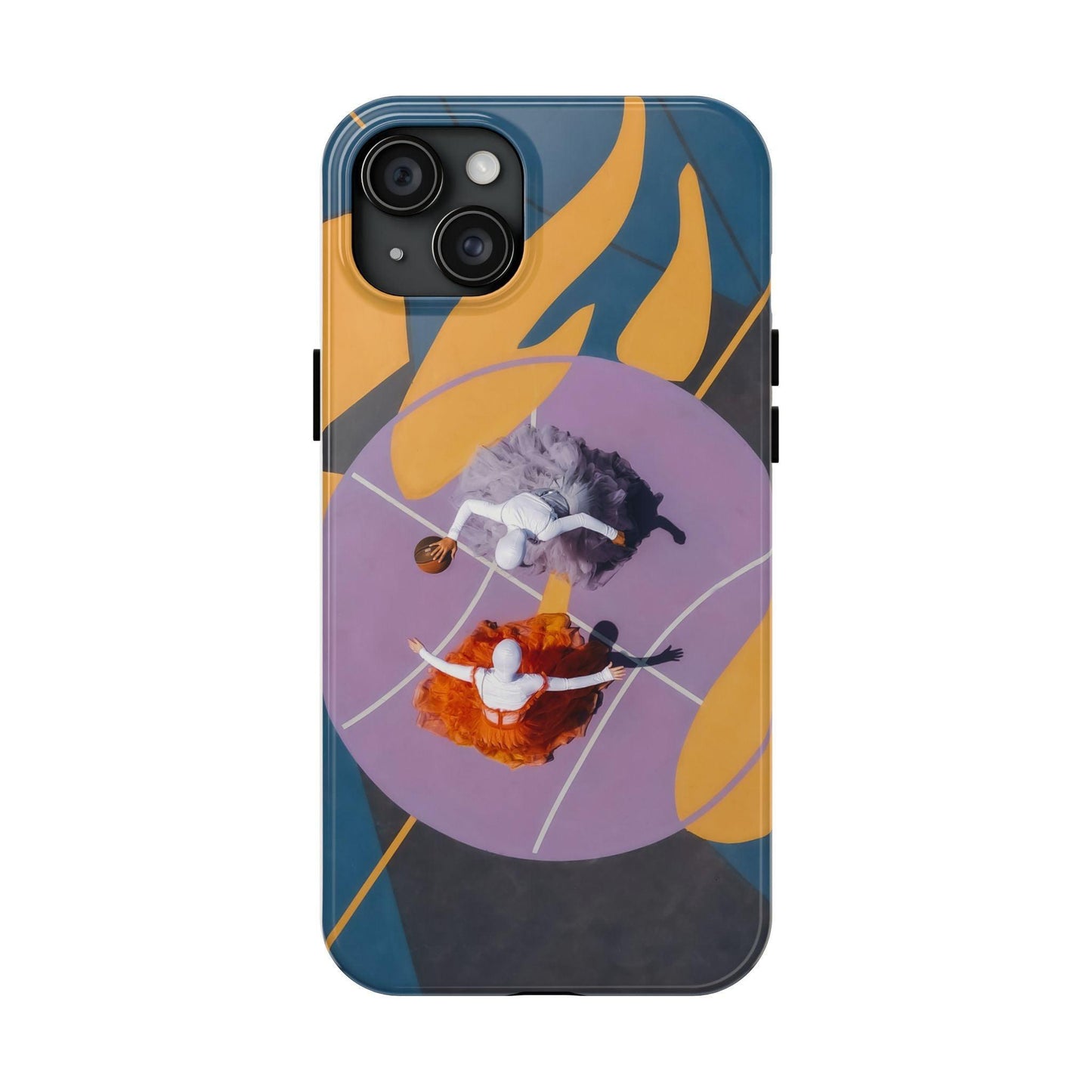 Two Womens Play basket ball Tough Phone Cases