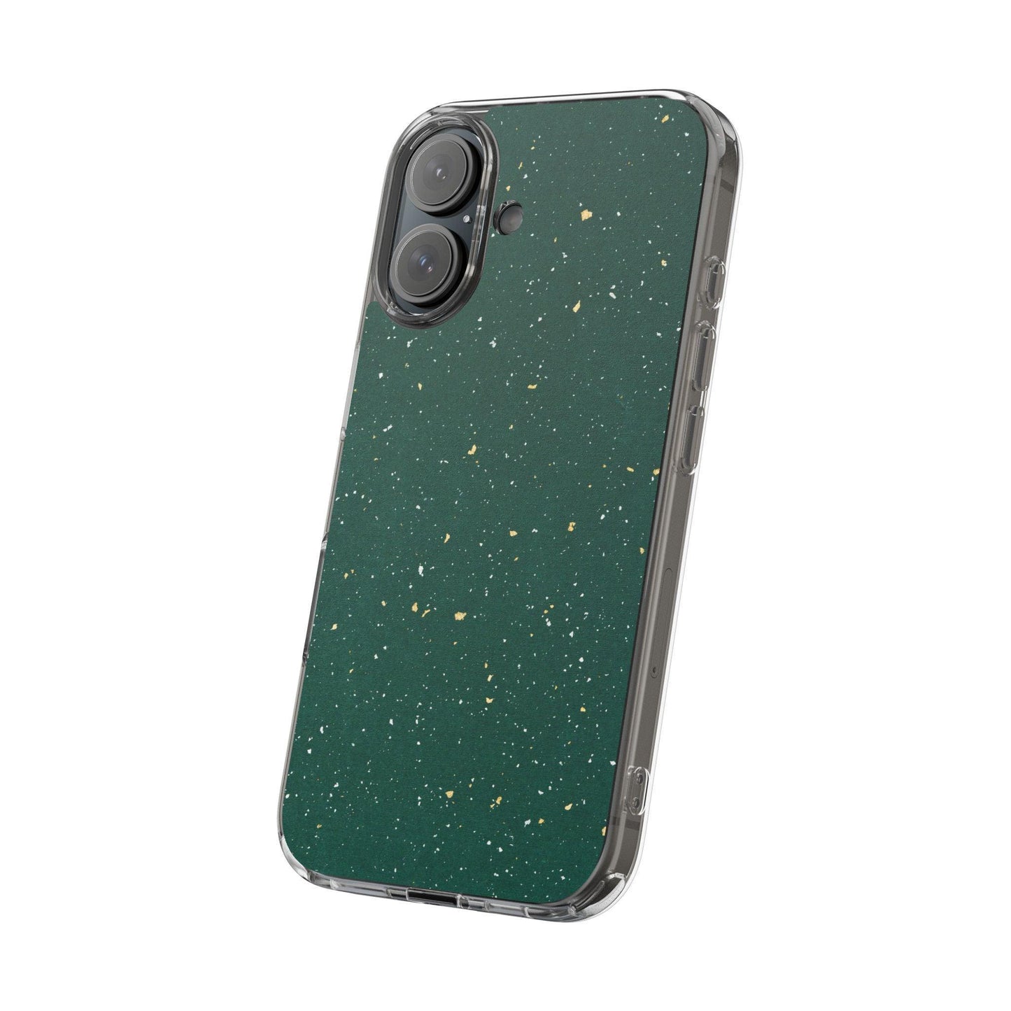 Clear Cases Green with Glitter
