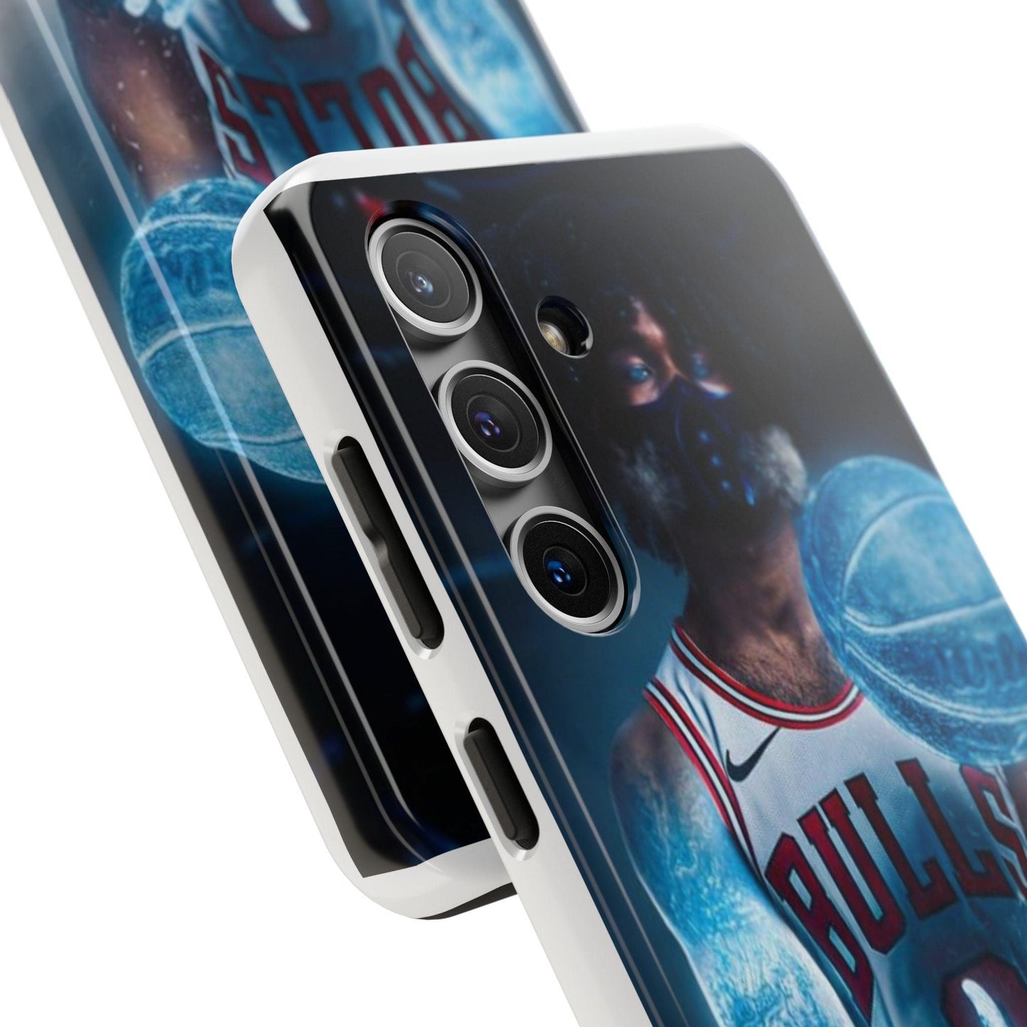 Coby White Chicago Bulls NBA Basketball Printed Tough Phone Case for iPhone & Samsung Galaxy - Dynamic Player Action Design