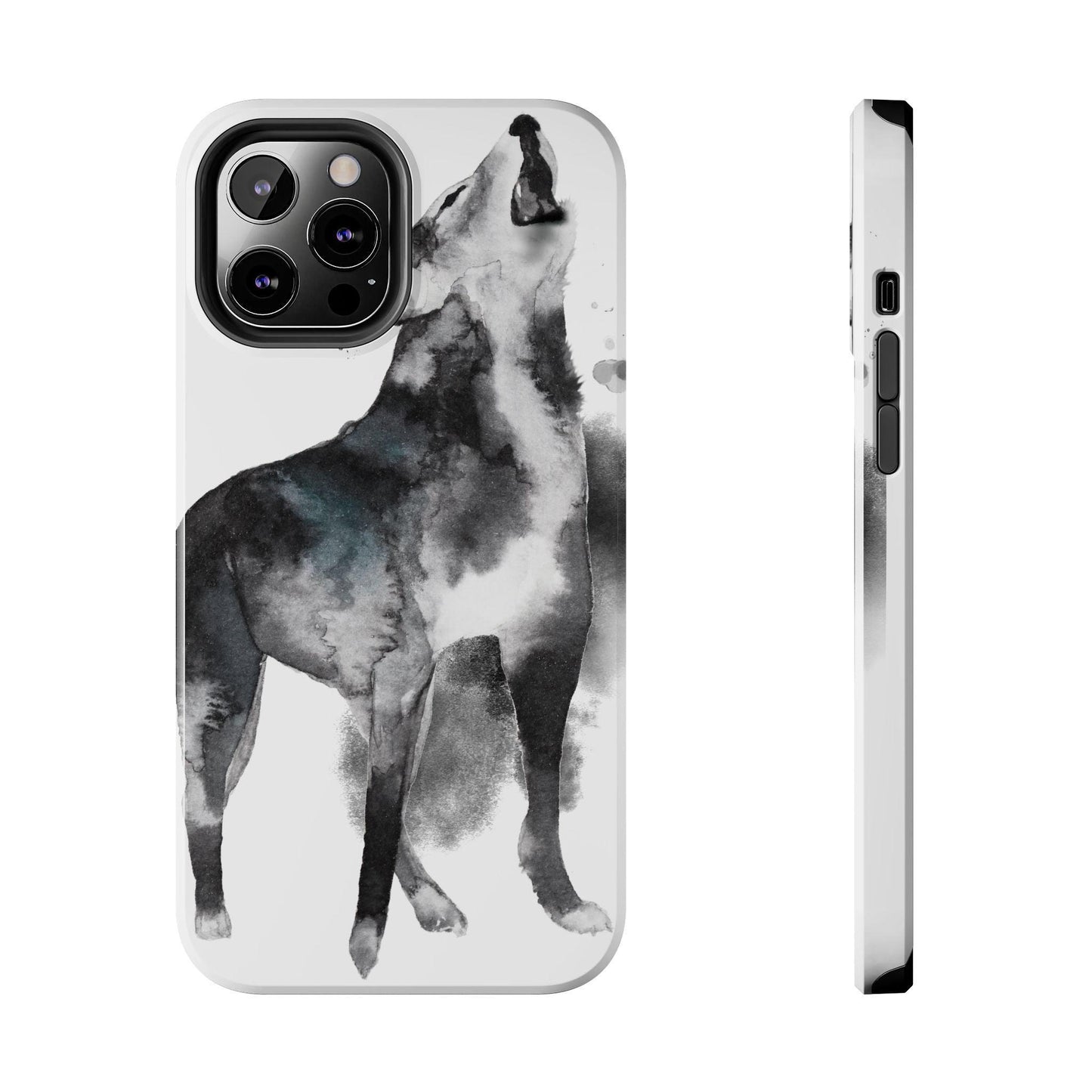 Black and White Dog Printed Tough Phone Cases