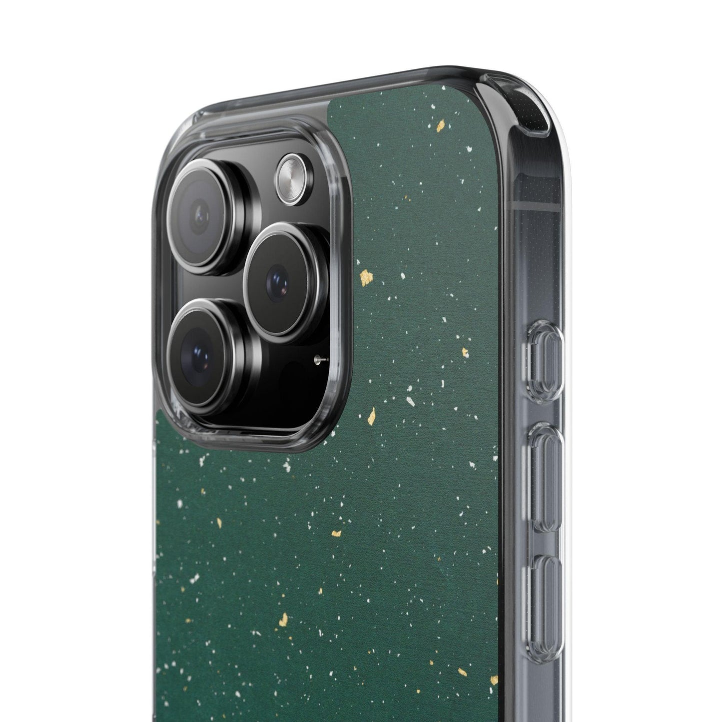 Clear Cases Green with Glitter