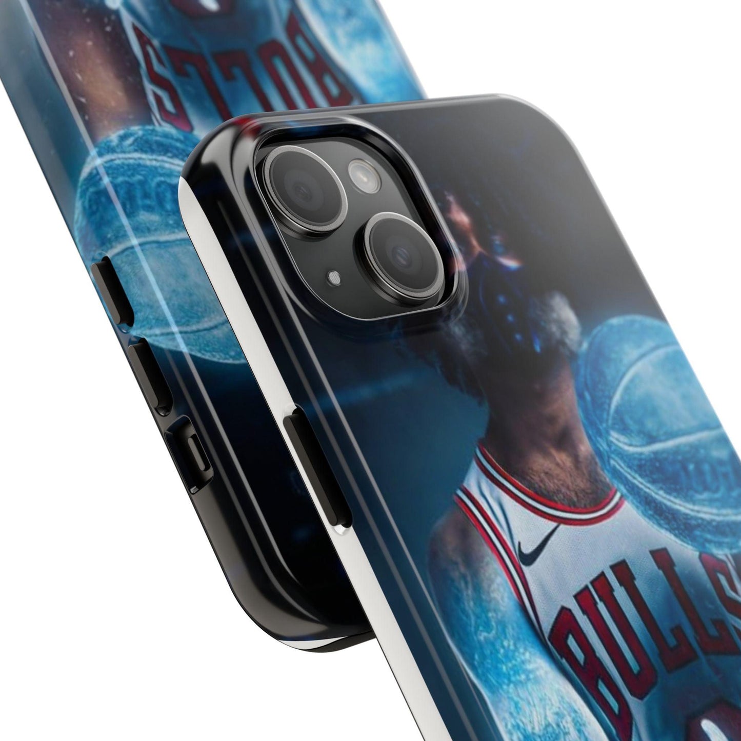 Coby White Chicago Bulls NBA Basketball Printed Tough Phone Case for iPhone & Samsung Galaxy - Dynamic Player Action Design