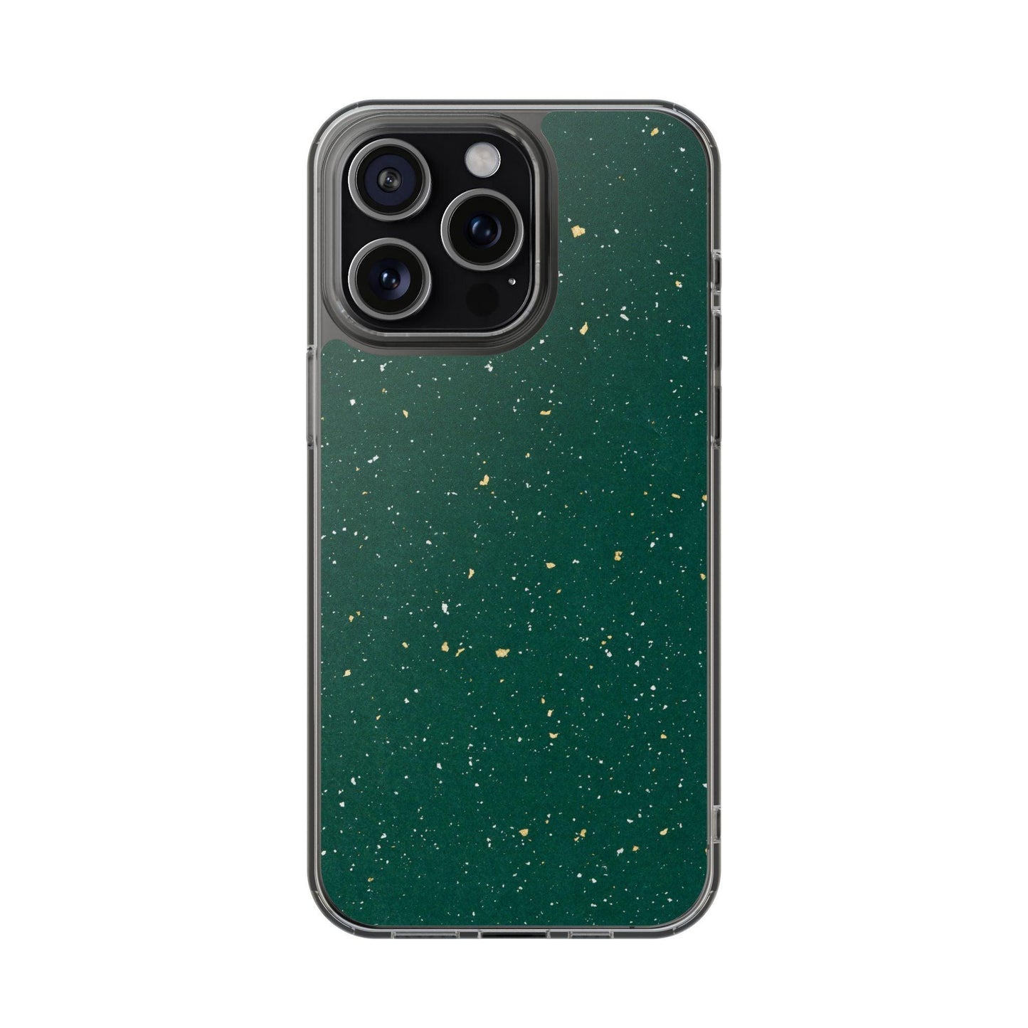 Clear Cases Green with Glitter