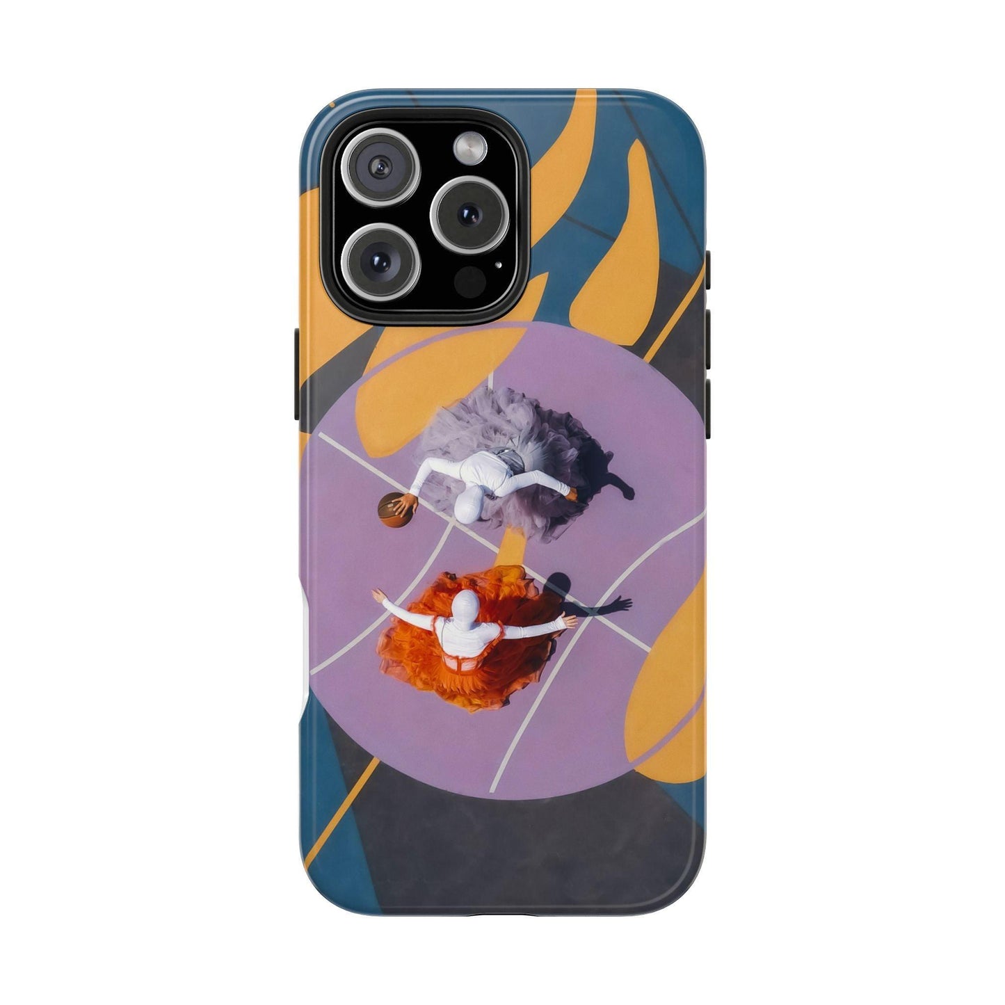 Two Womens Play basket ball Tough Phone Cases