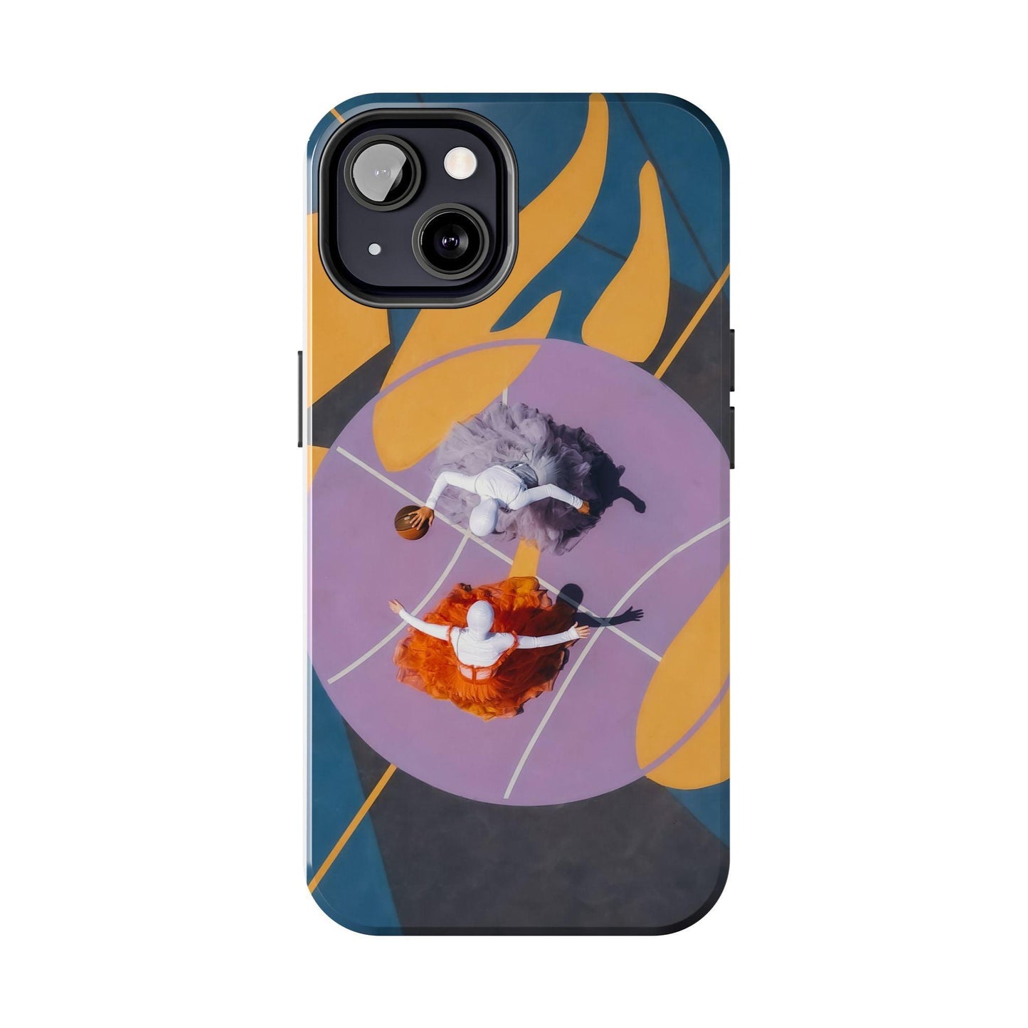 Two Womens Play basket ball Tough Phone Cases
