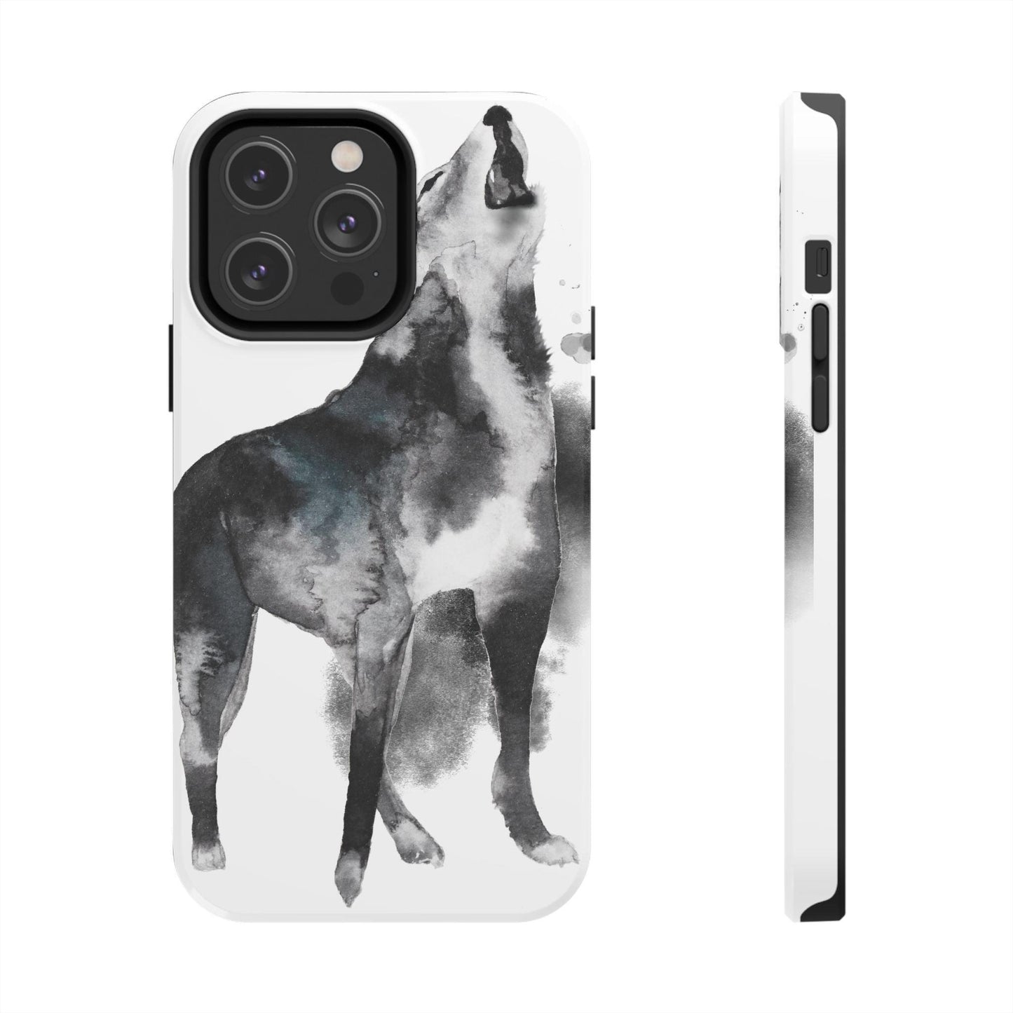 Black and White Dog Printed Tough Phone Cases