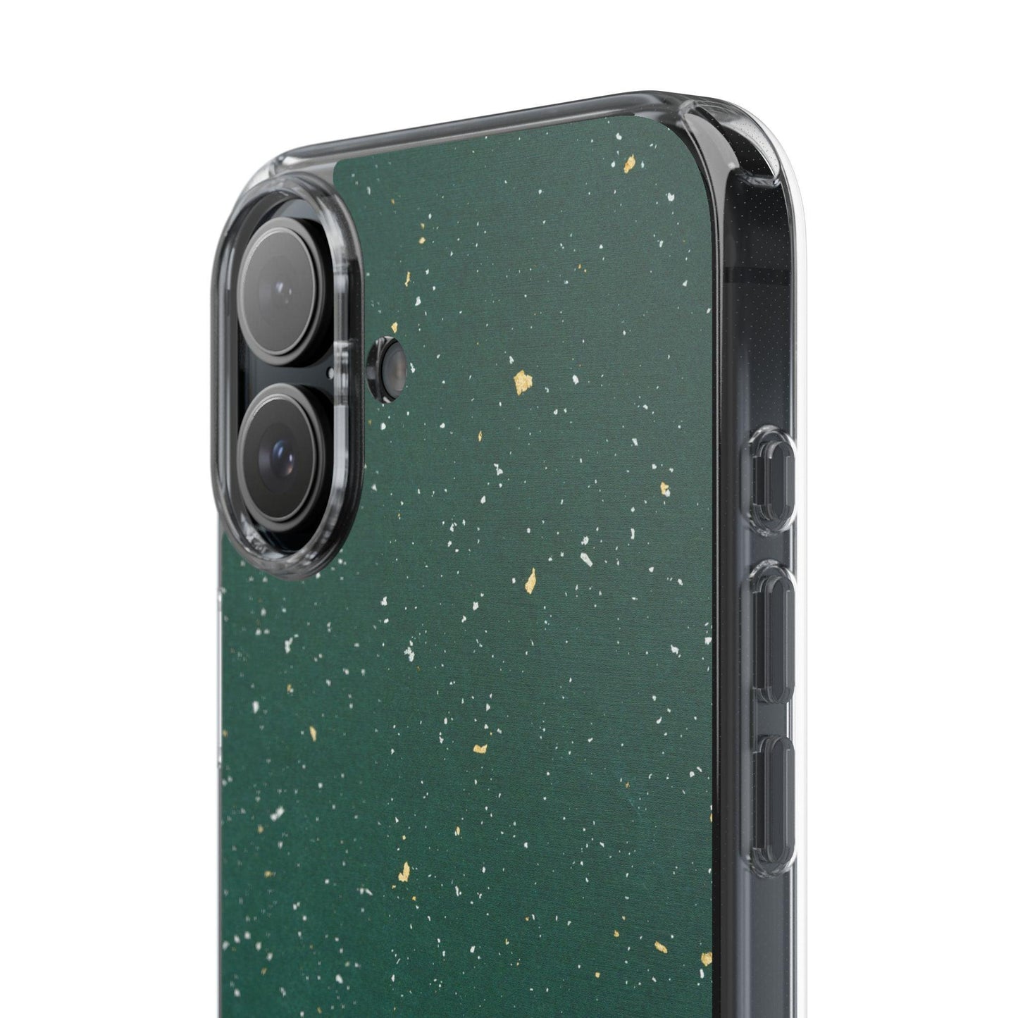 Clear Cases Green with Glitter