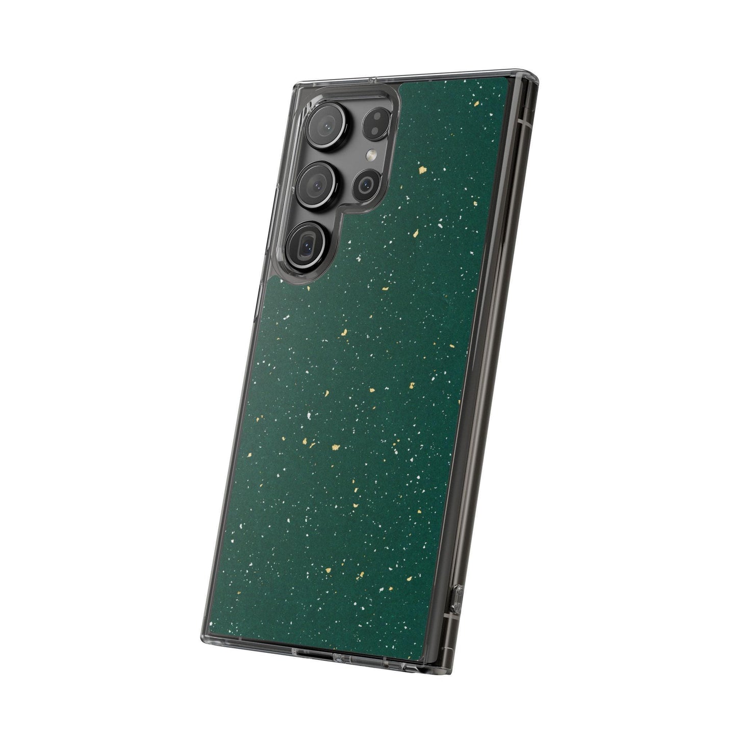 Clear Cases Green with Glitter
