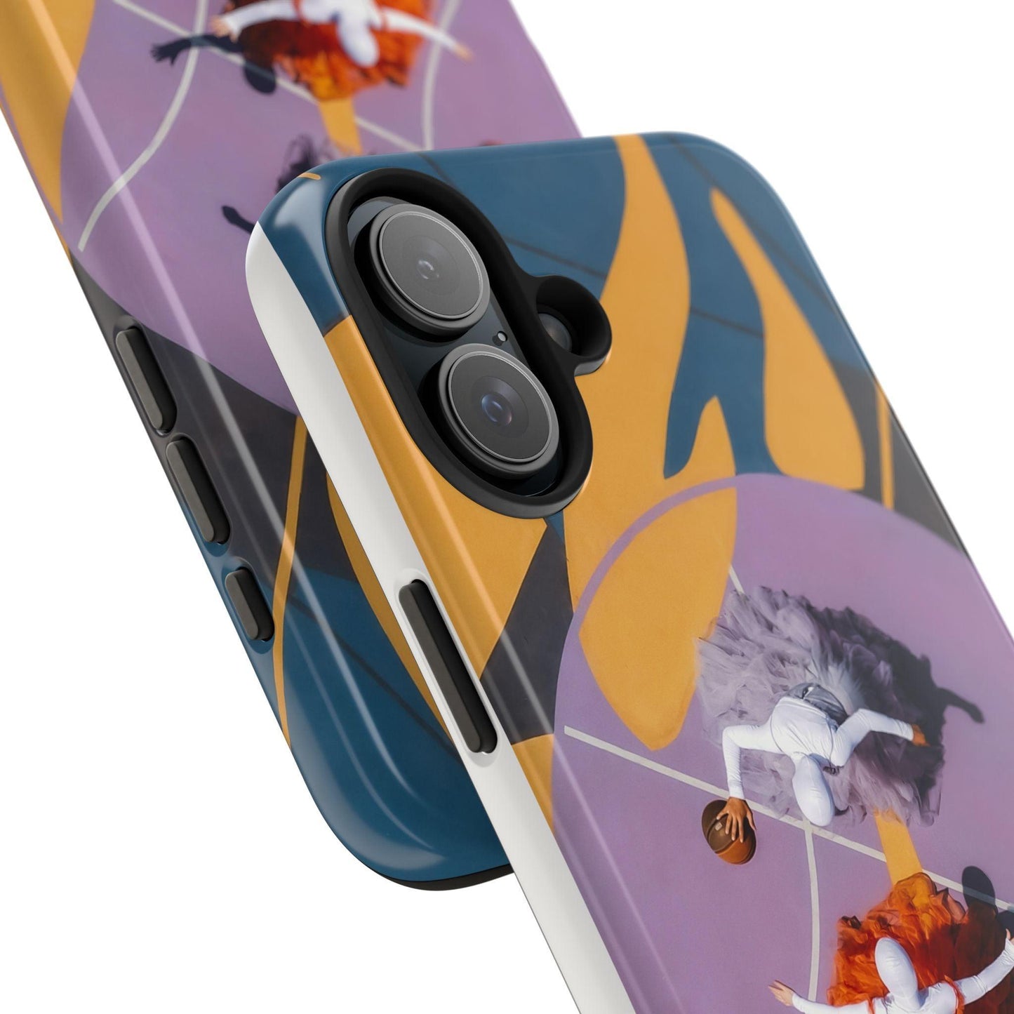 Two Womens Play basket ball Tough Phone Cases