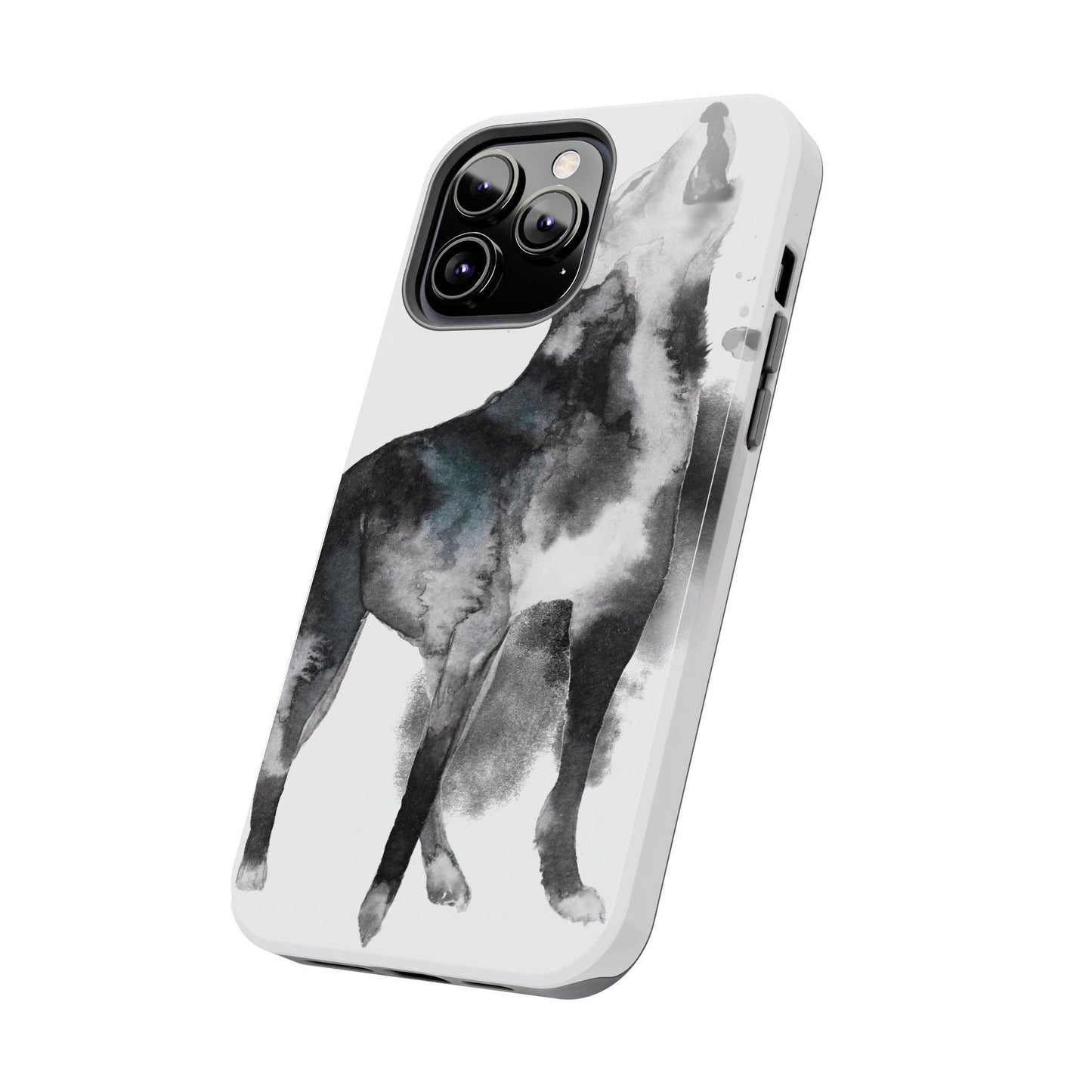 Black and White Dog Printed Tough Phone Cases