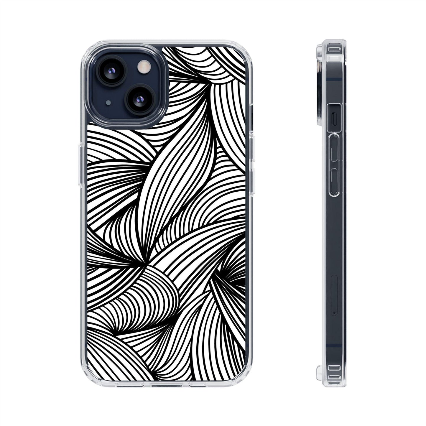 Black and White Illusion Clear Cases