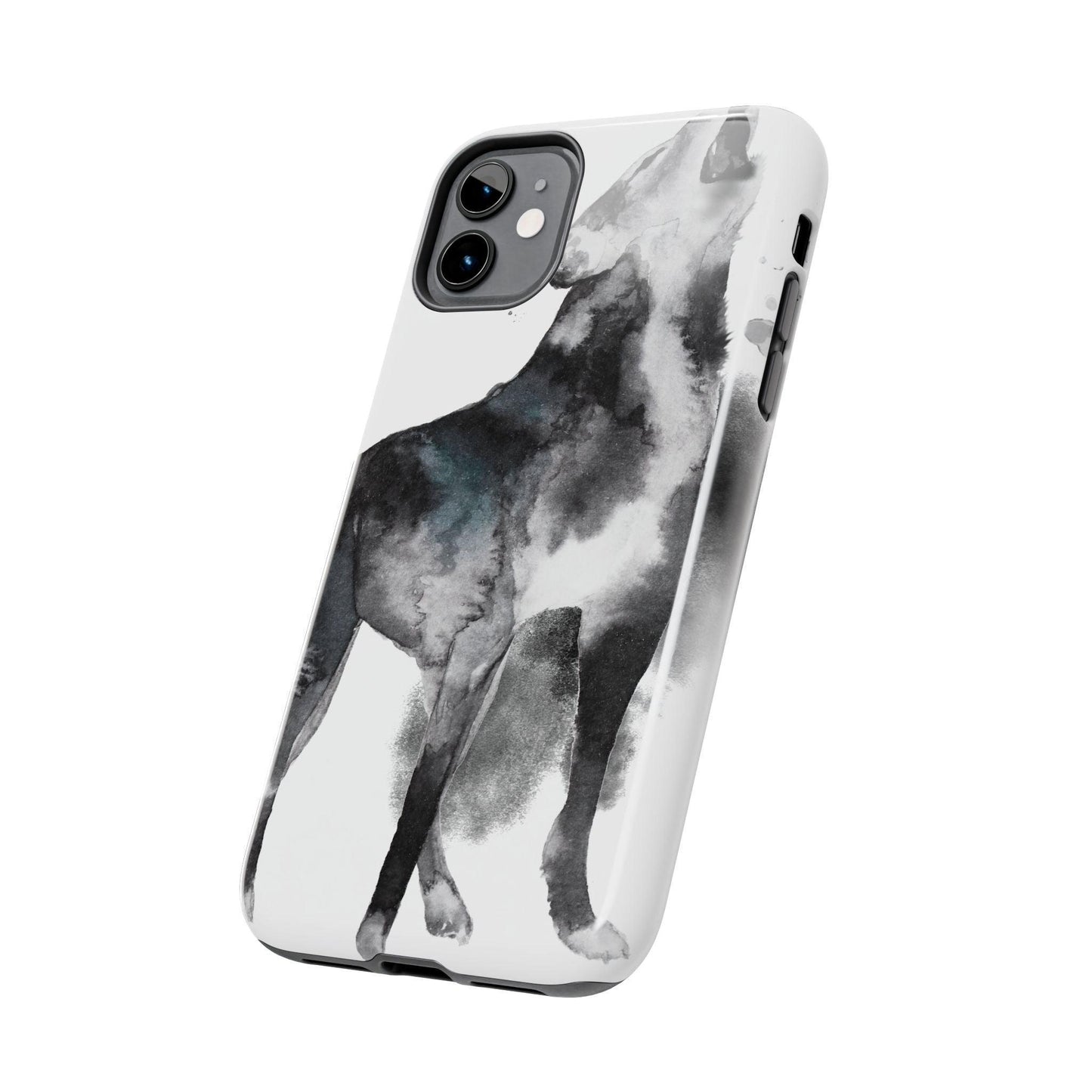 Black and White Dog Printed Tough Phone Cases