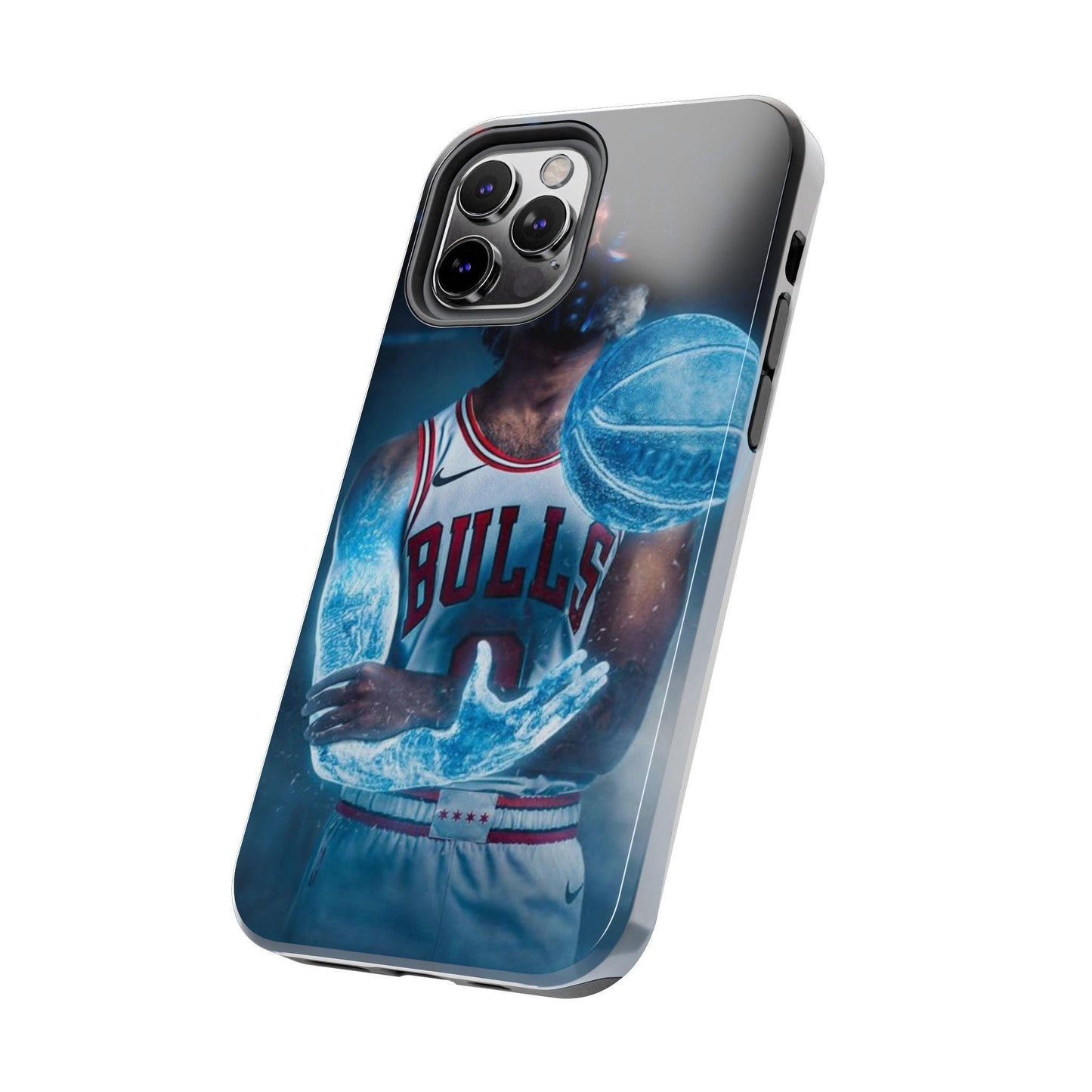 Coby White Chicago Bulls NBA Basketball Printed Tough Phone Case for iPhone & Samsung Galaxy - Dynamic Player Action Design