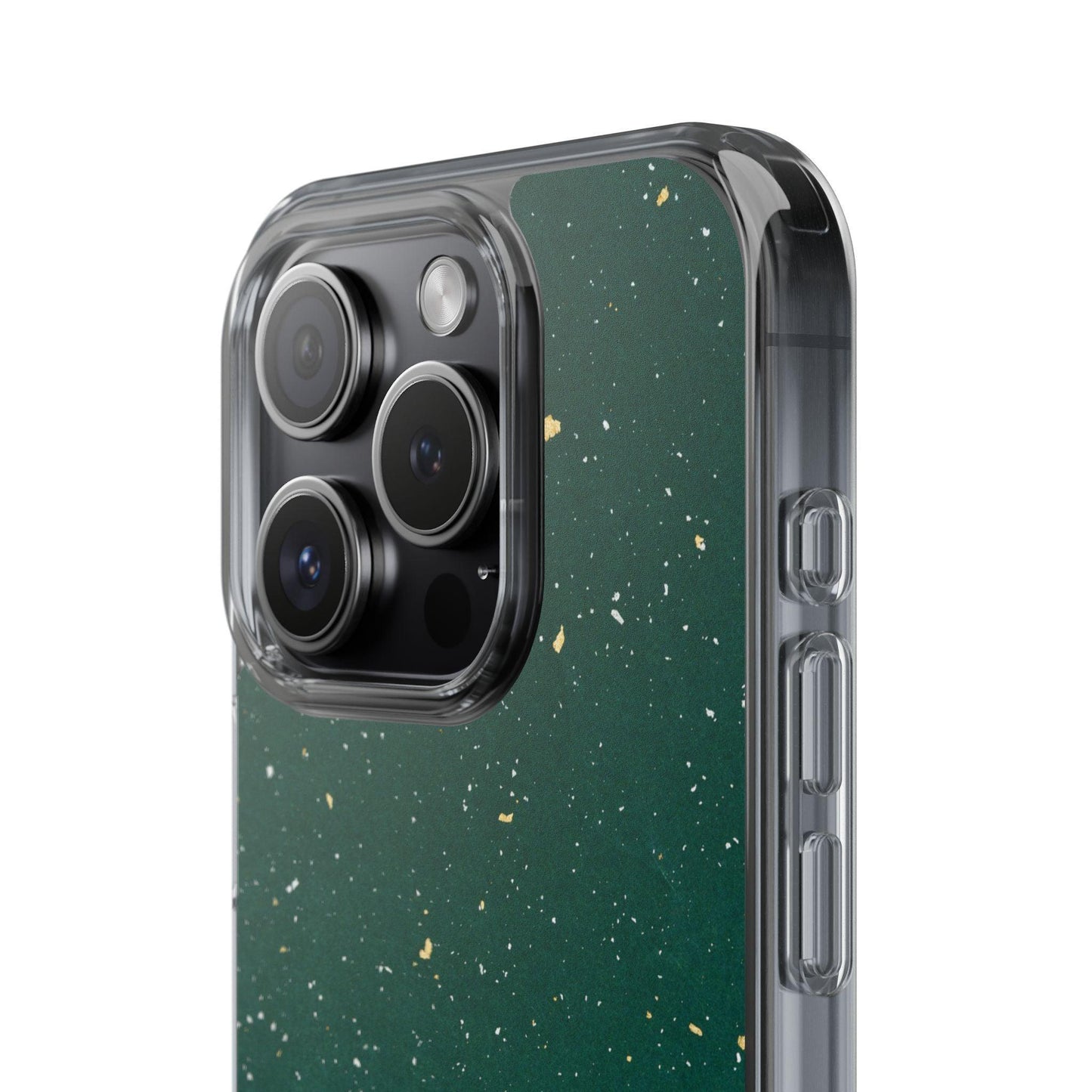 Clear Cases Green with Glitter