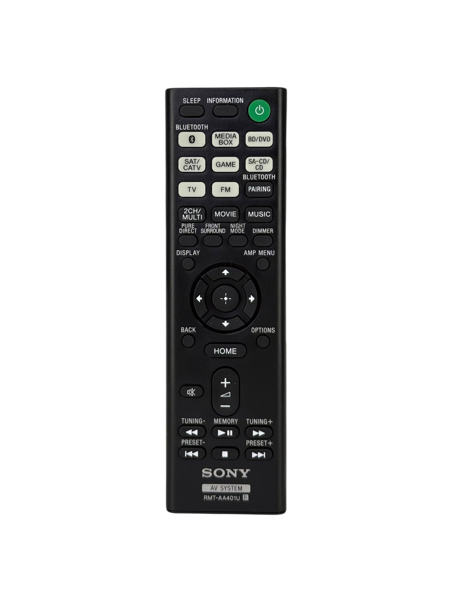 Sony RMT-AA401U A/V Receiver Remote Control - 1-493-370-11 / 1-4933-701-3