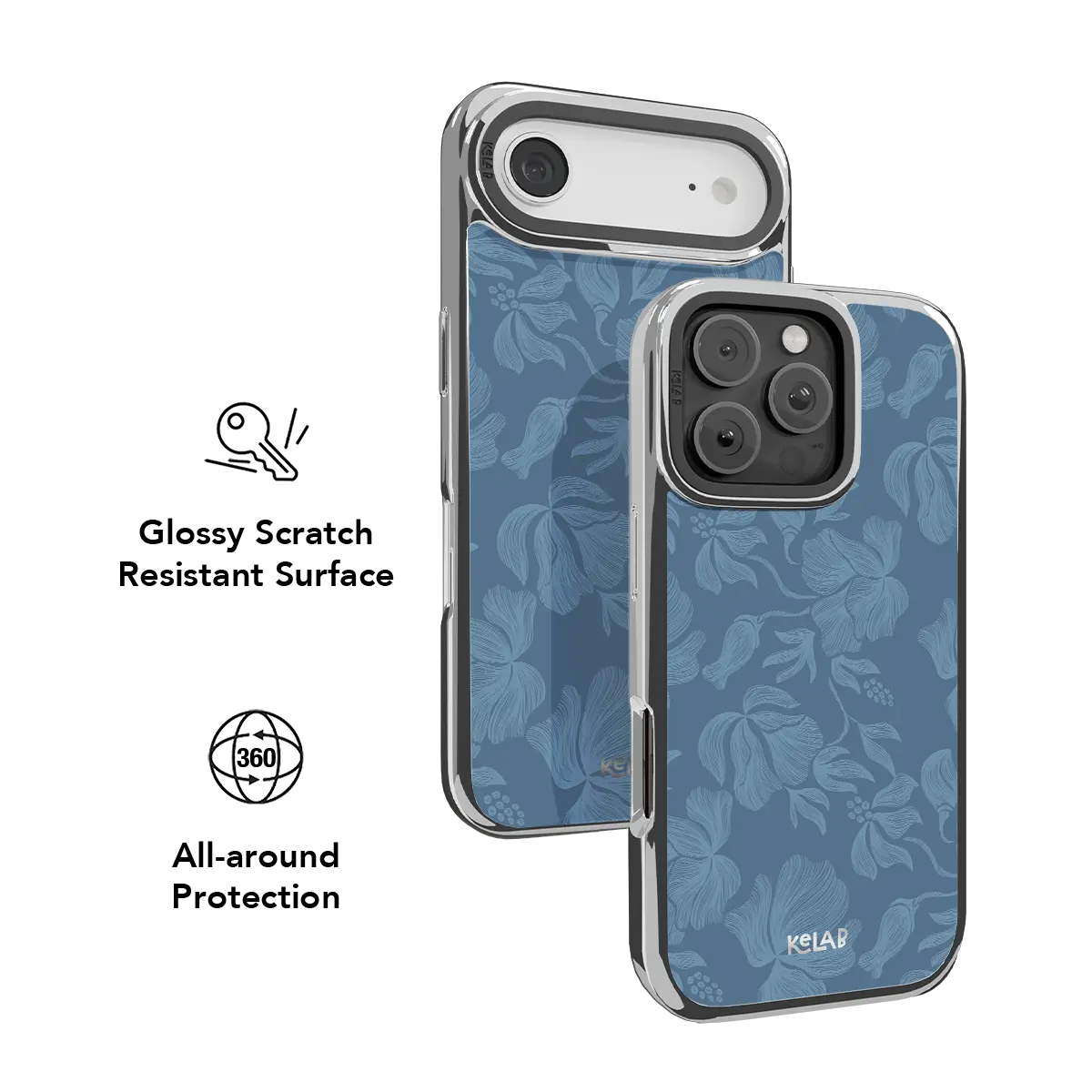 Cerulean | Dusty Blue Minimalist Floral Phone Case