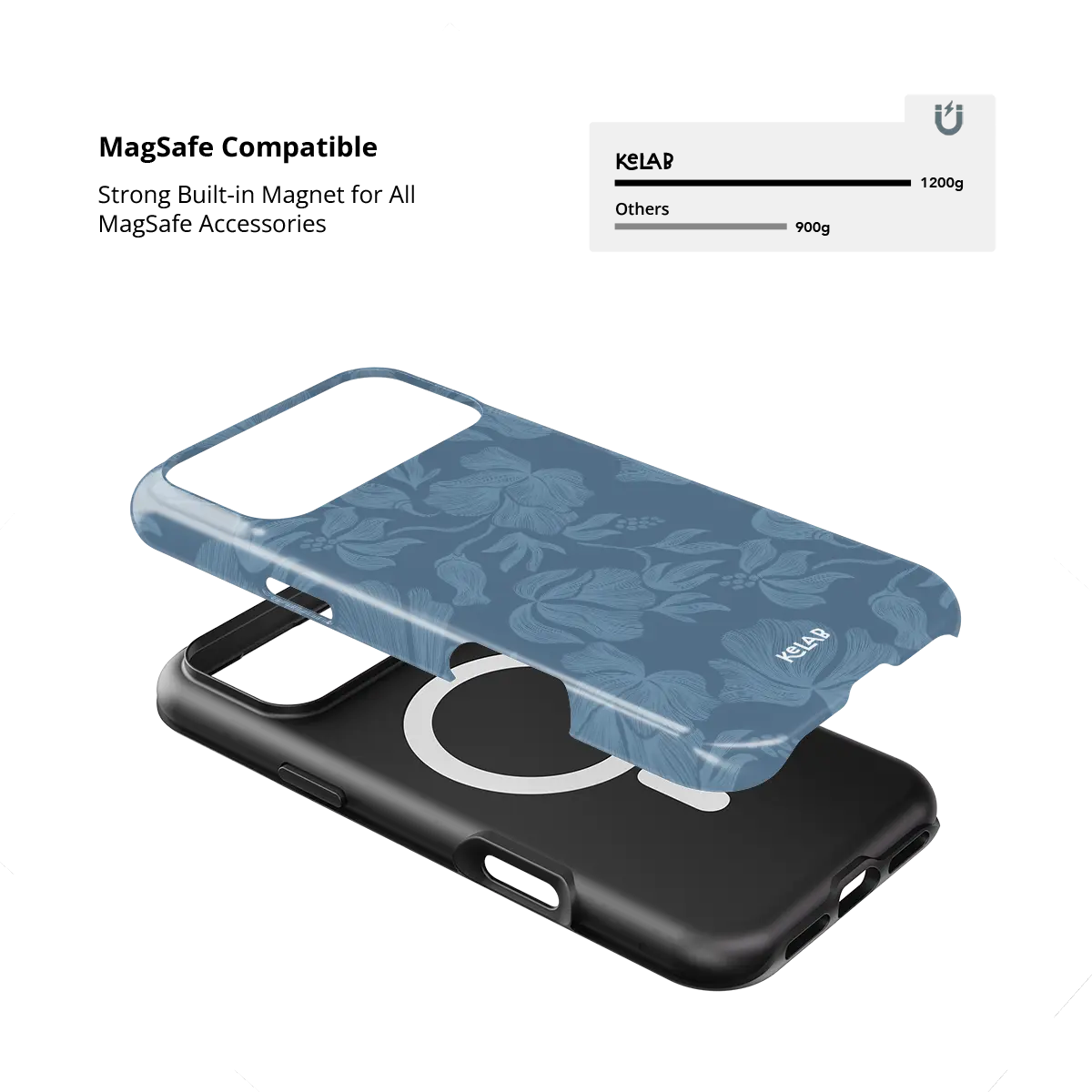 Cerulean | Dusty Blue Minimalist Floral Phone Case