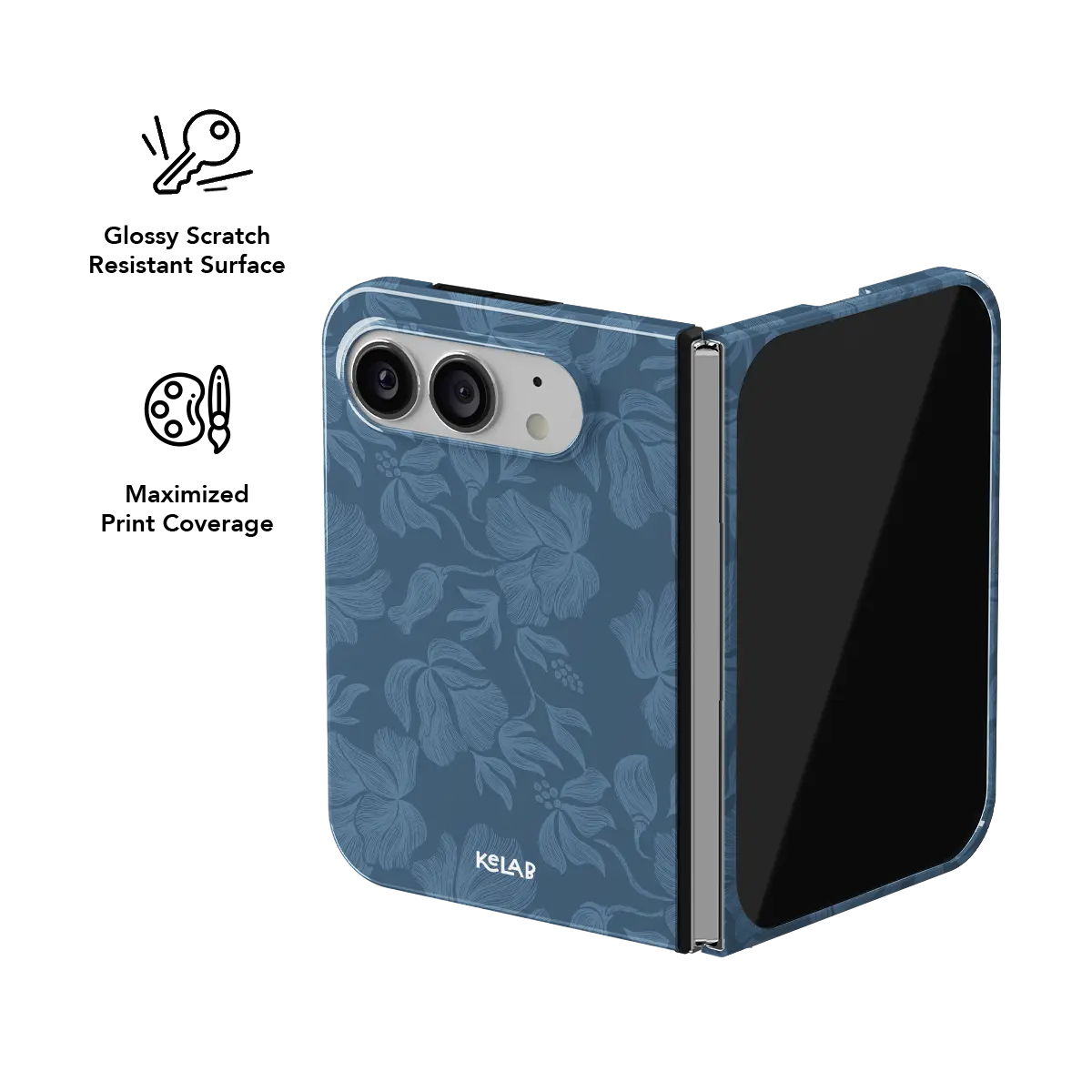Cerulean | Dusty Blue Minimalist Floral Phone Case