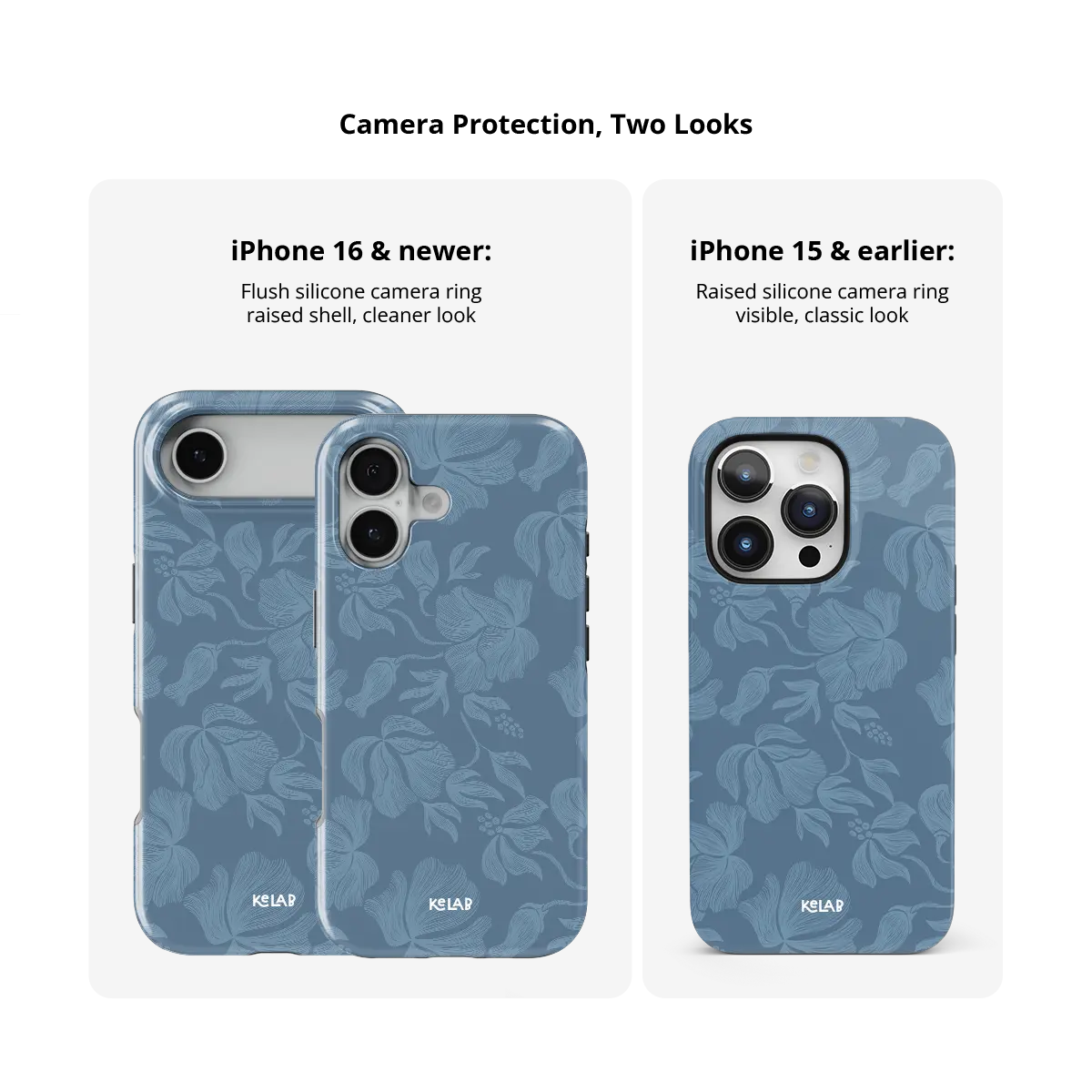 Cerulean | Dusty Blue Minimalist Floral Phone Case