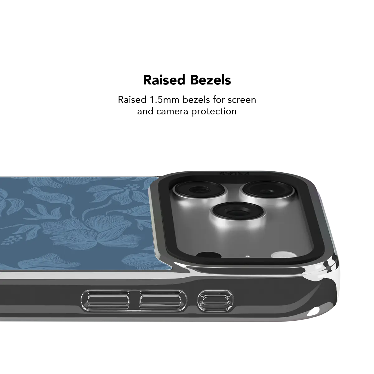 Cerulean | Dusty Blue Minimalist Floral Phone Case