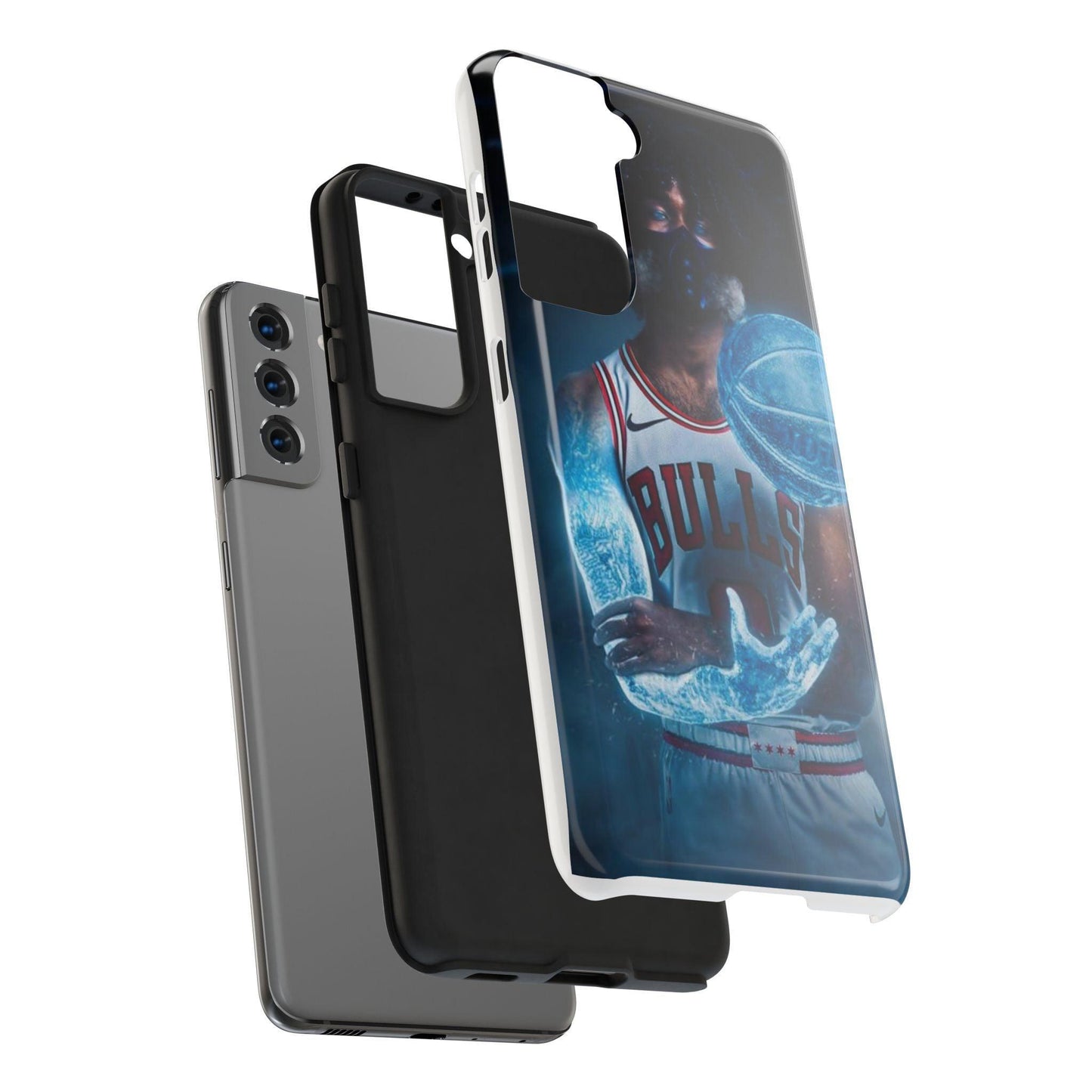 Coby White Chicago Bulls NBA Basketball Printed Tough Phone Case for iPhone & Samsung Galaxy - Dynamic Player Action Design