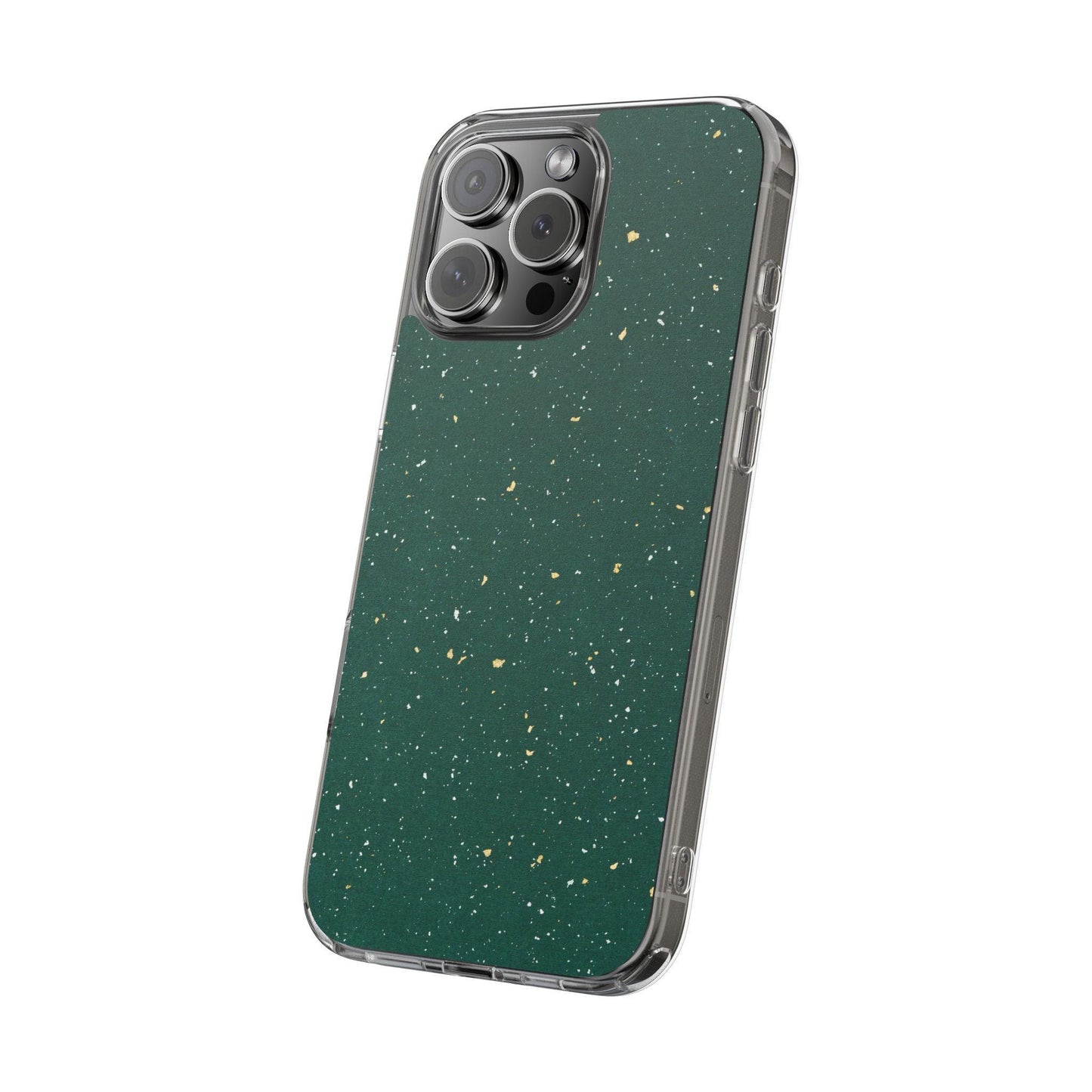 Clear Cases Green with Glitter
