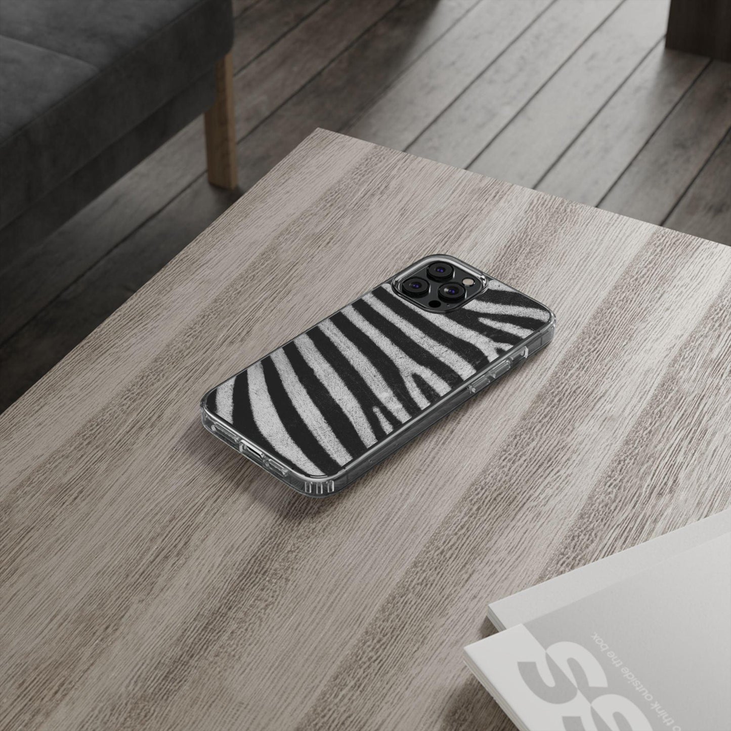 Clear Cases Black and White Zebra Stripes