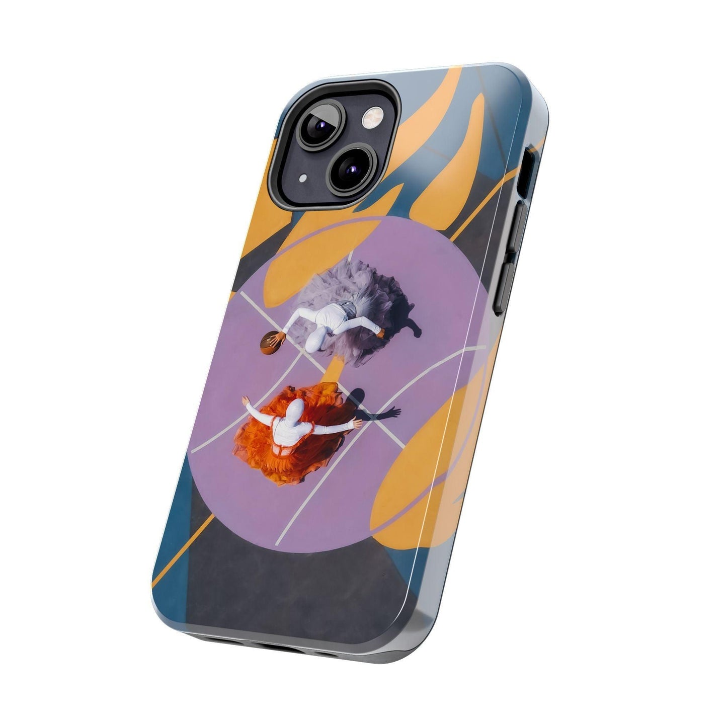 Two Womens Play basket ball Tough Phone Cases