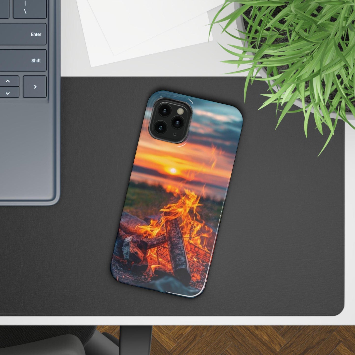 Woodland Fire Phone Case – Warmth of Nature’s Blaze on Your Device
