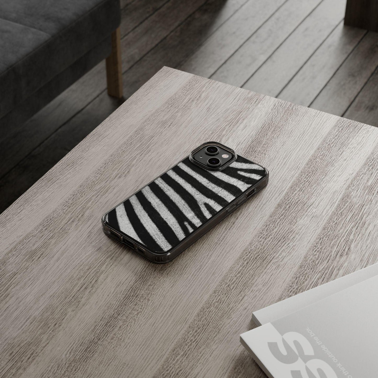 Clear Cases Black and White Zebra Stripes