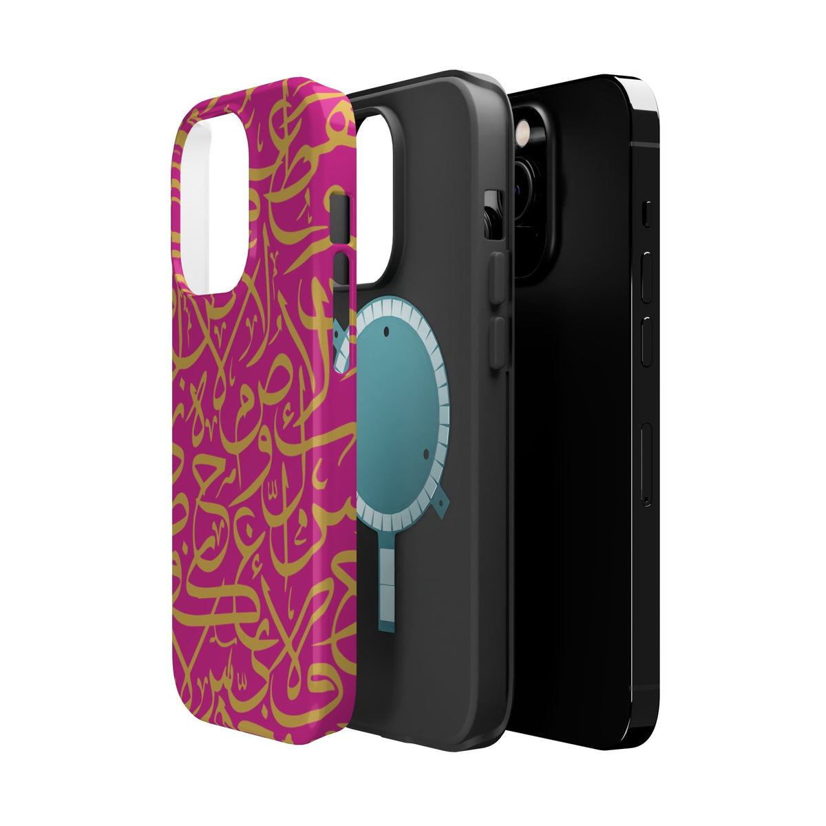 Pink and Gold Arabic Letters  Iphone Magnetic Tough Cases