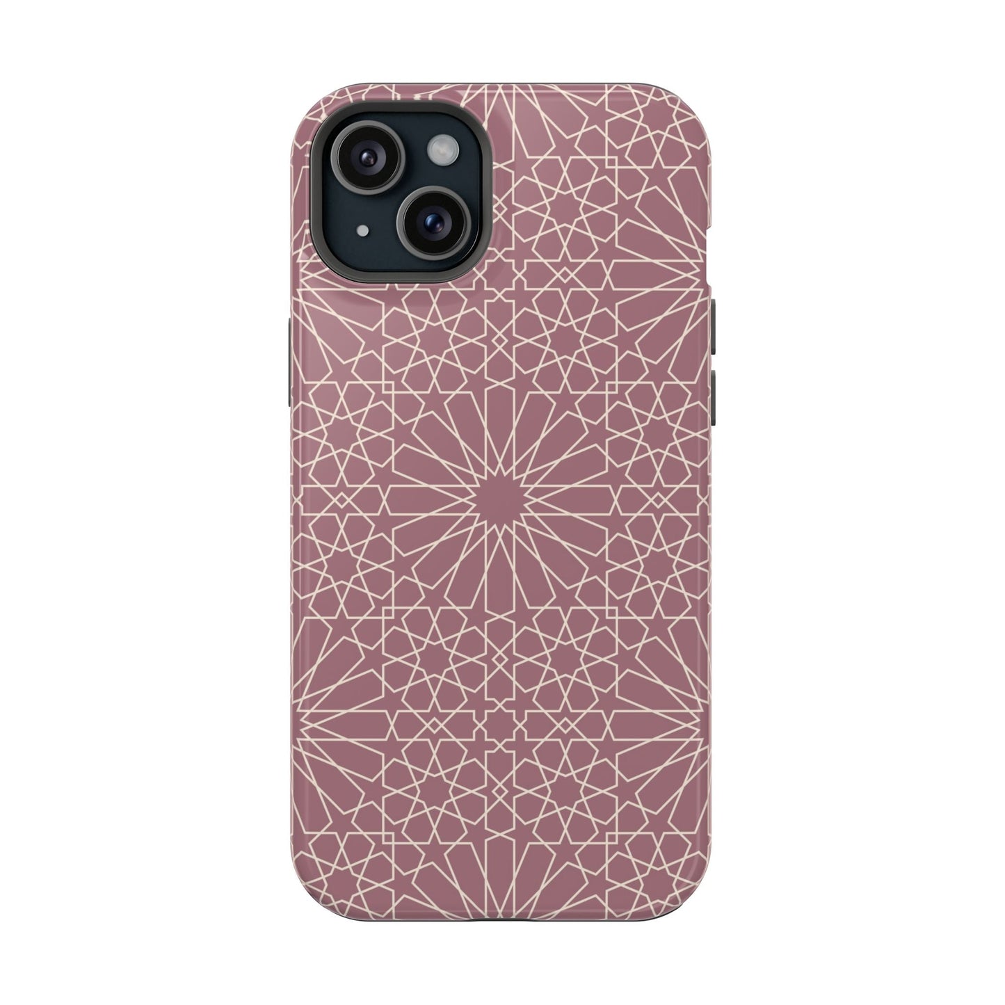 Pink Flower 🌸 Geometric Design Iphone Magnetic Tough Case