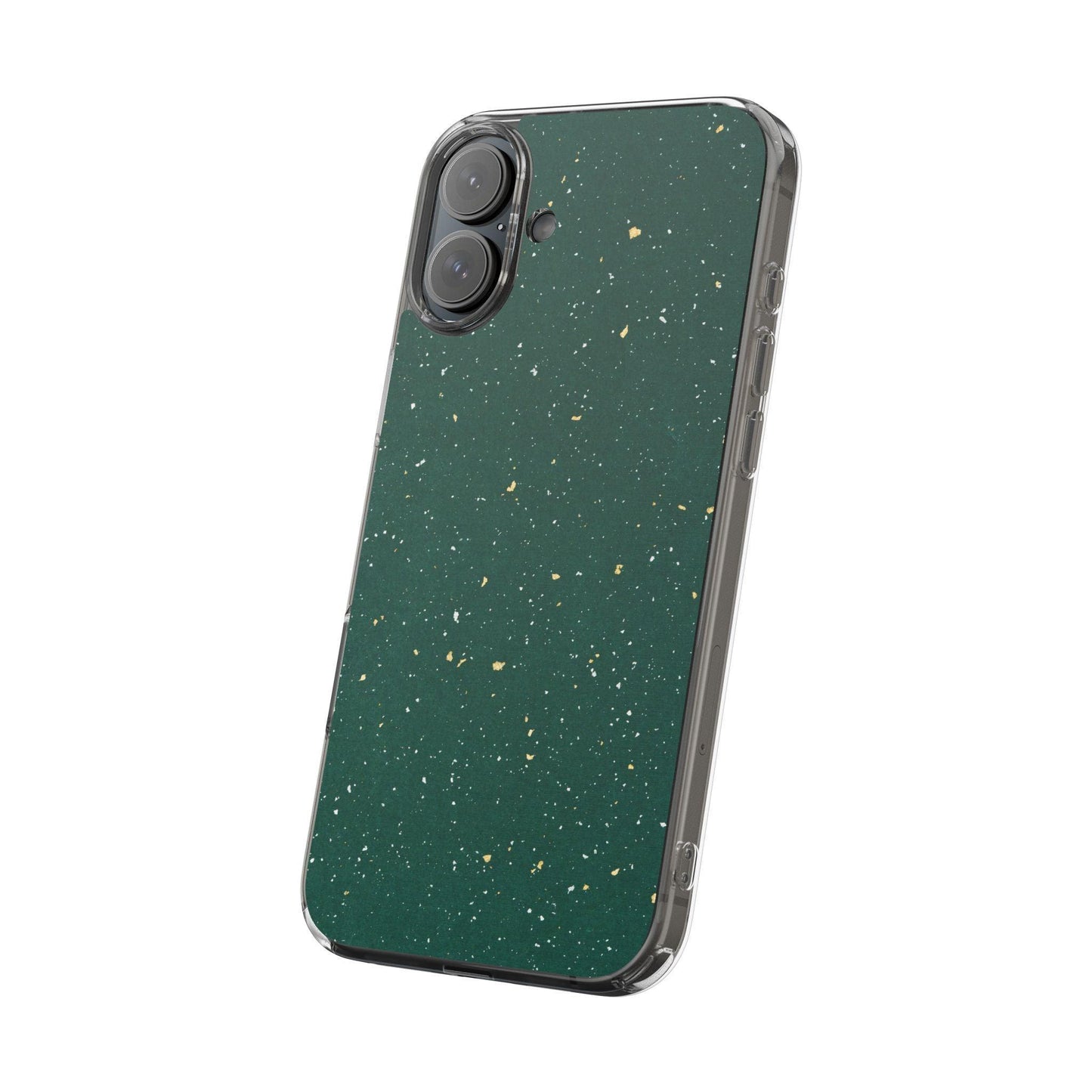 Clear Cases Green with Glitter