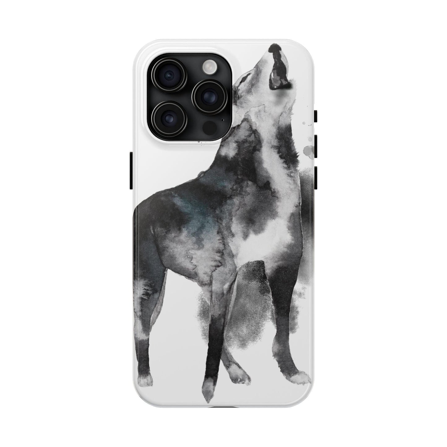 Black and White Dog Printed Tough Phone Cases