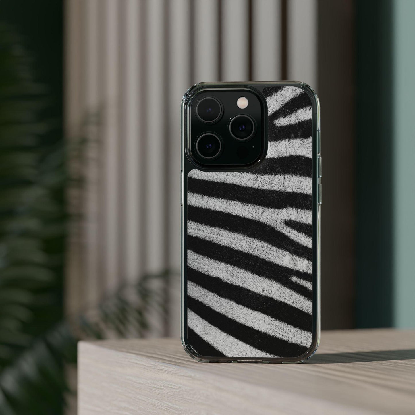 Clear Cases Black and White Zebra Stripes