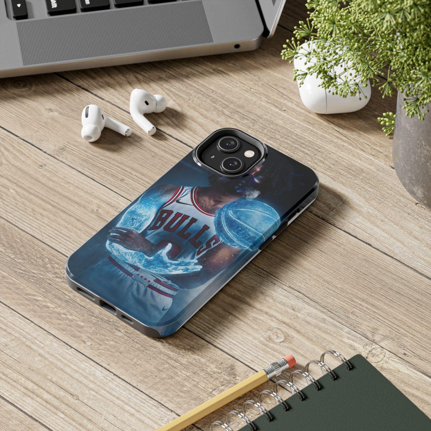 Coby White Chicago Bulls NBA Basketball Printed Tough Phone Case for iPhone & Samsung Galaxy - Dynamic Player Action Design
