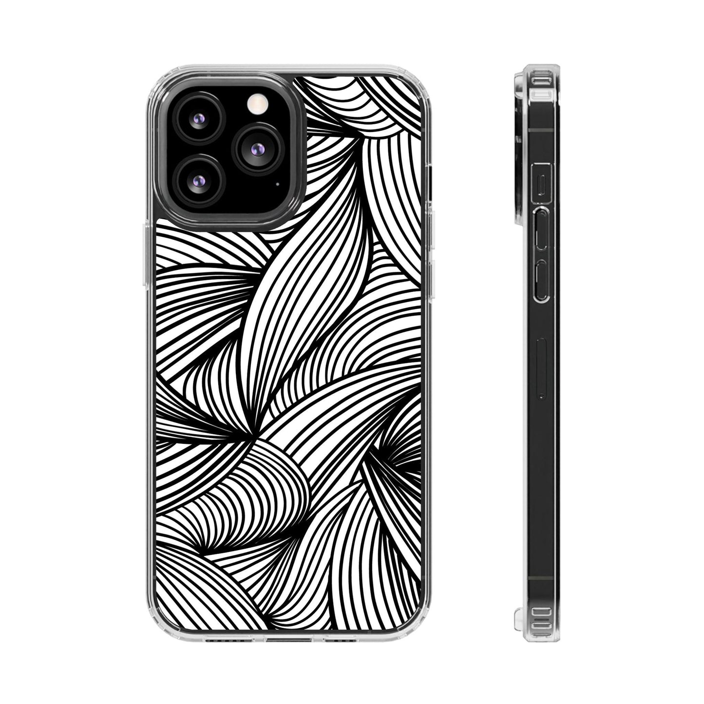 Black and White Illusion Clear Cases