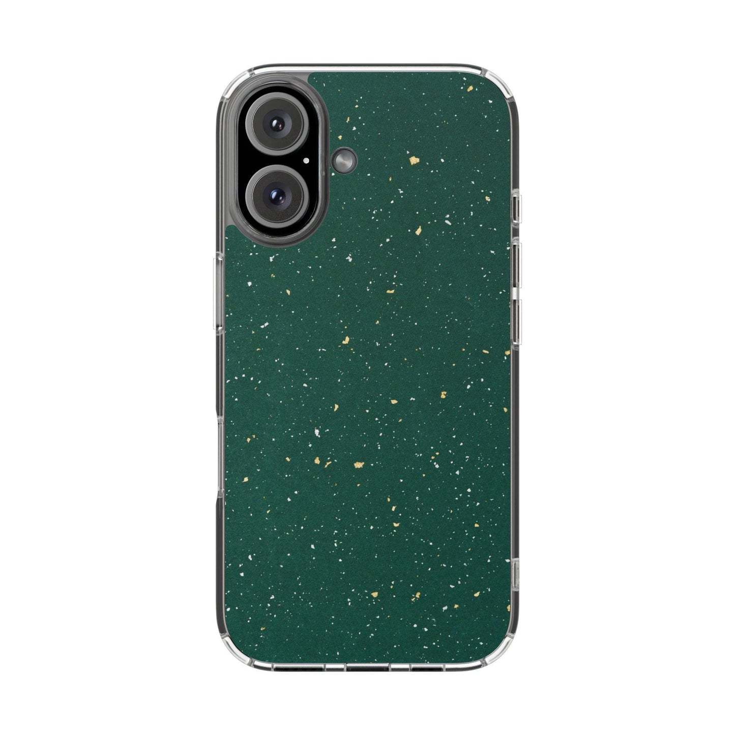 Clear Cases Green with Glitter