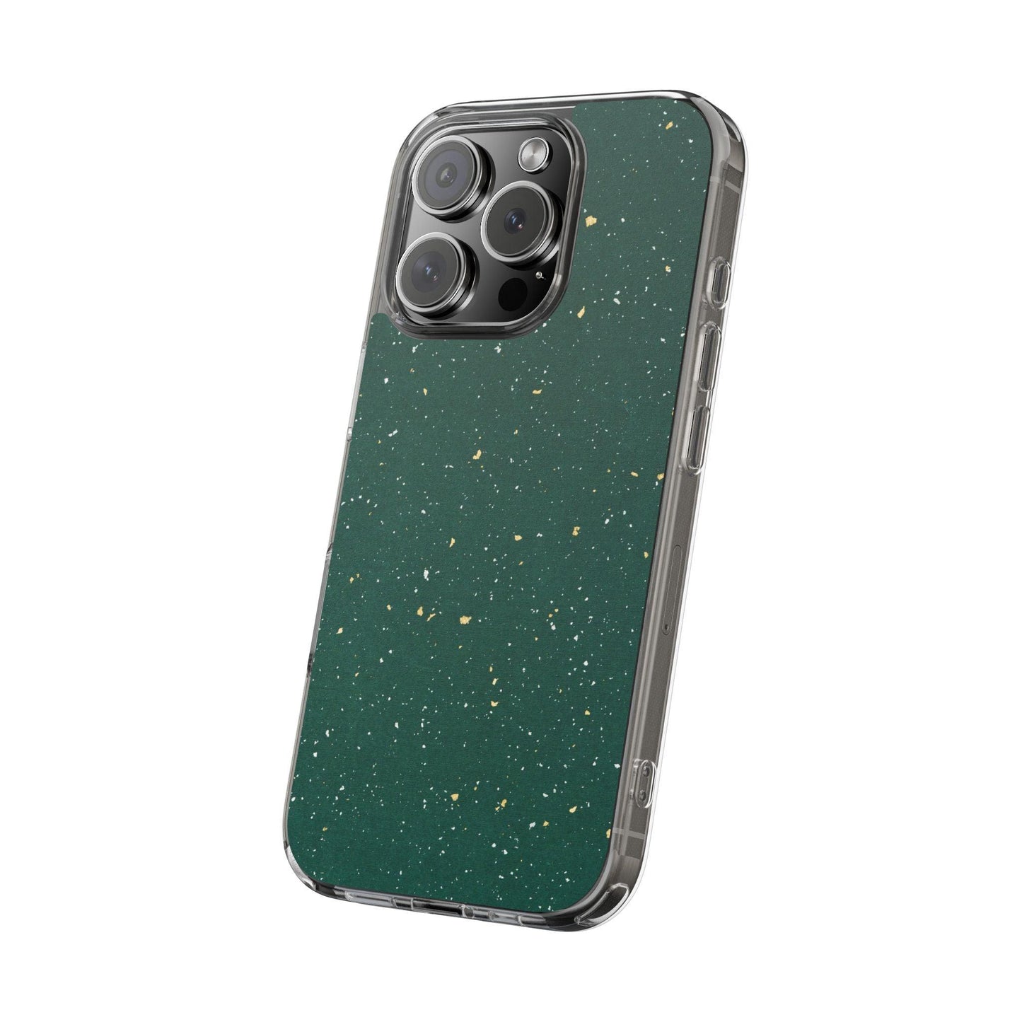 Clear Cases Green with Glitter