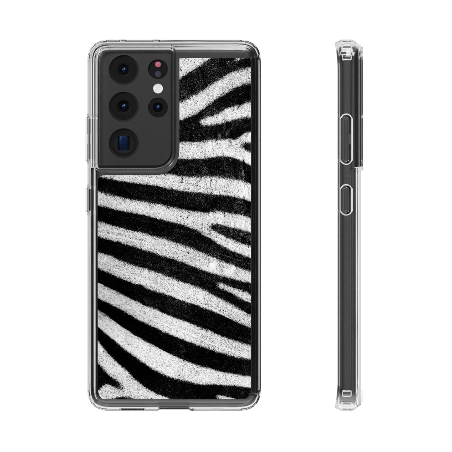 Clear Cases Black and White Zebra Stripes
